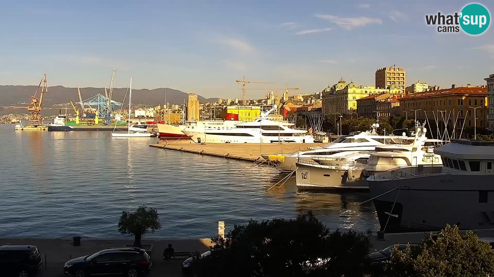 Die Riva und Marina in Rijeka – Live Webcam Kroatien
