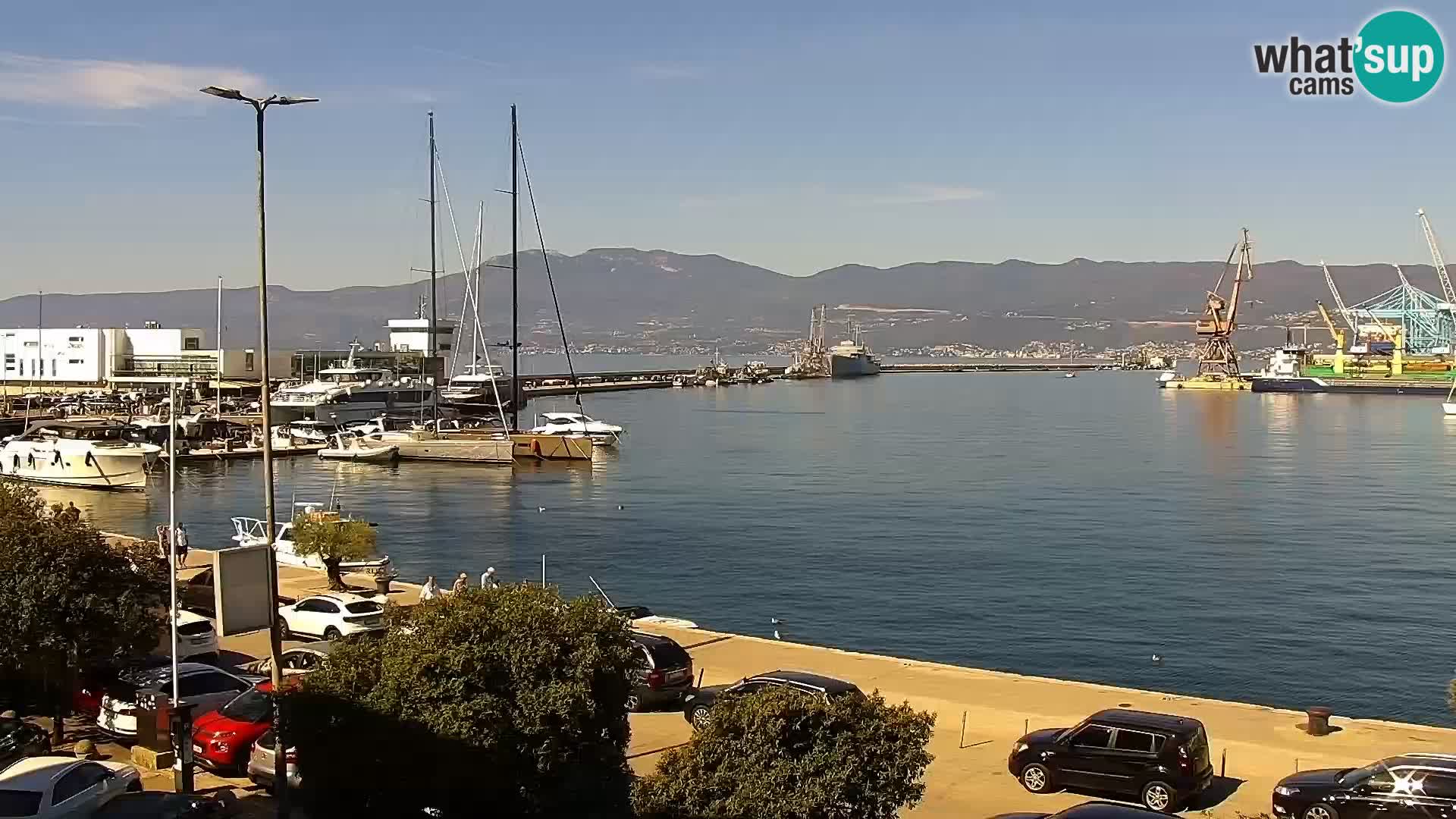 La Riva y Marina en Rijeka – Webcam en vivo Croacia
