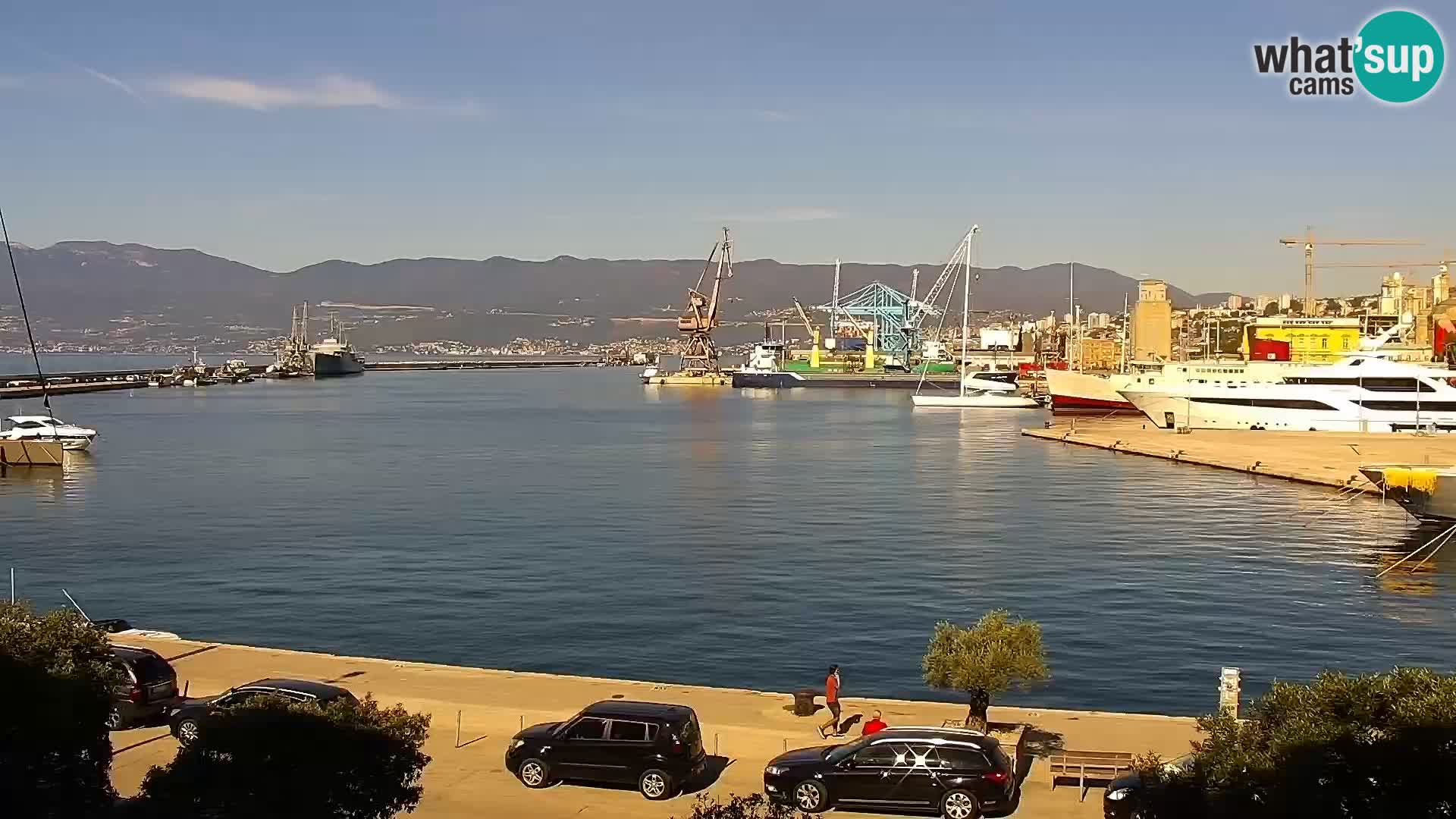 Die Riva und Marina in Rijeka – Live Webcam Kroatien