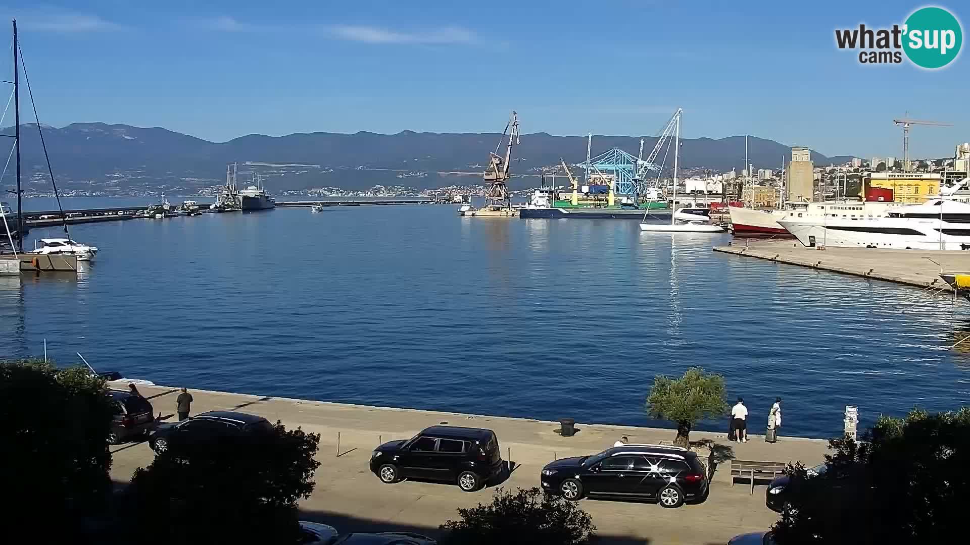 La Riva y Marina en Rijeka – Webcam en vivo Croacia