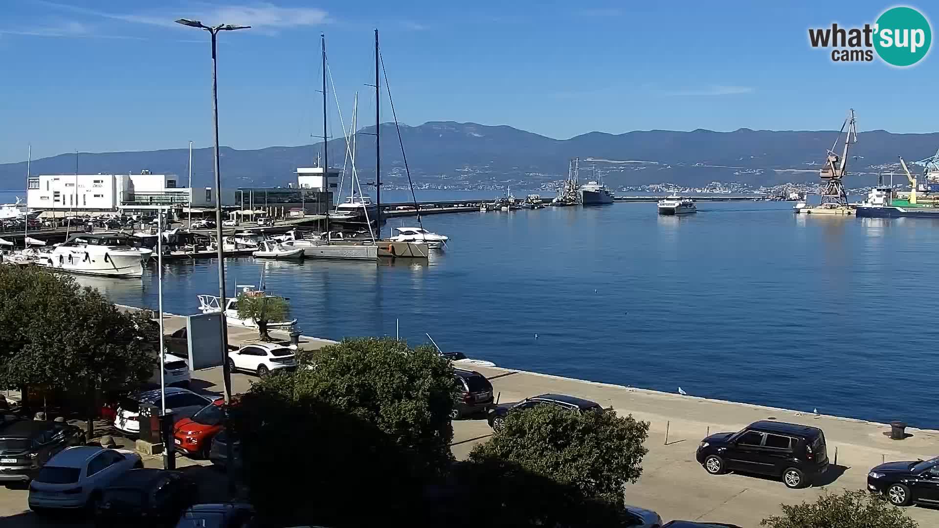 La Riva y Marina en Rijeka – Webcam en vivo Croacia