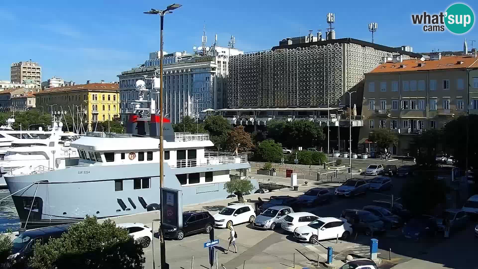 La Riva y Marina en Rijeka – Webcam en vivo Croacia