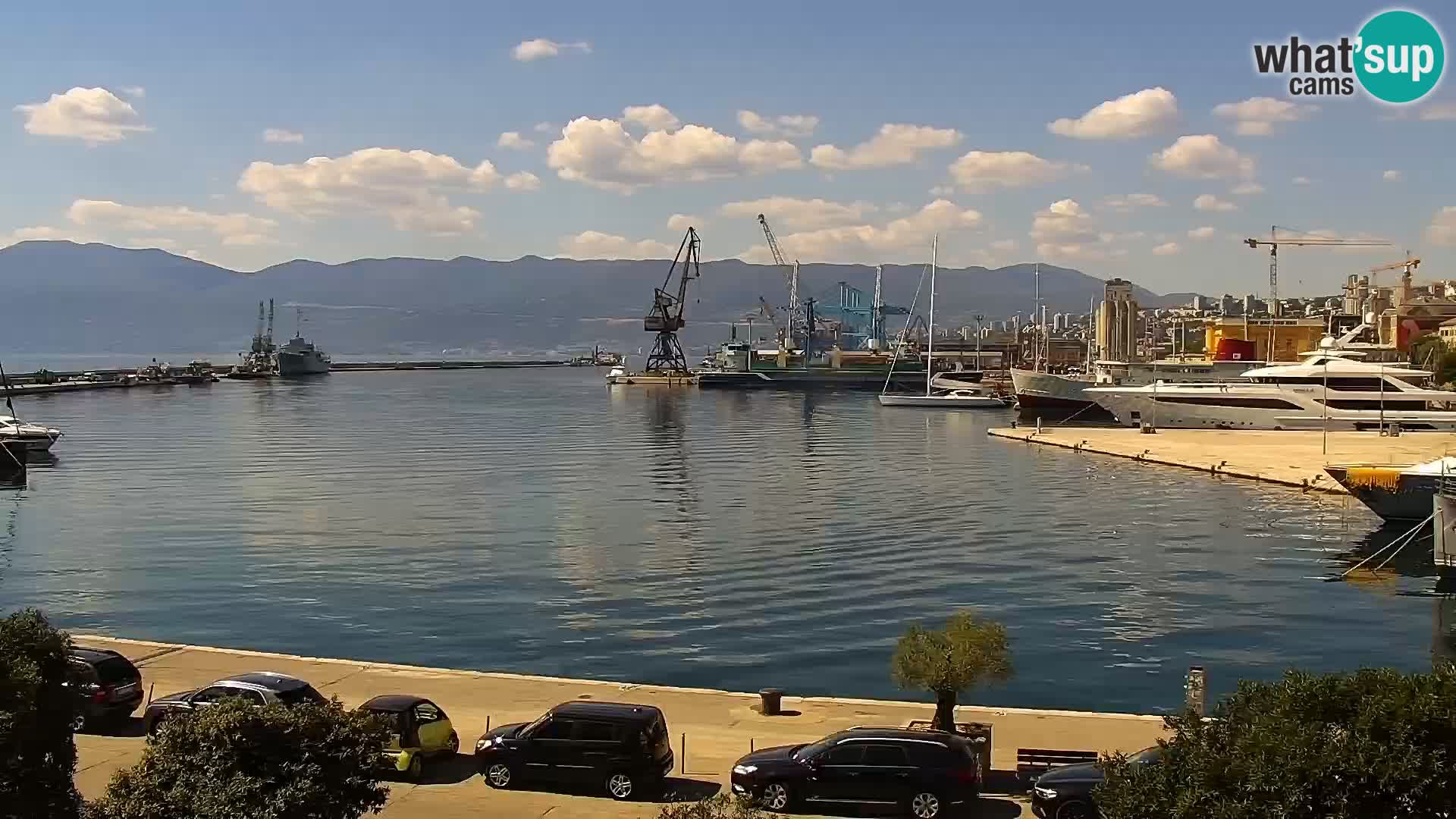 La Riva e la Marina a Rijeka (Fiume) – Live Webcam Croazia