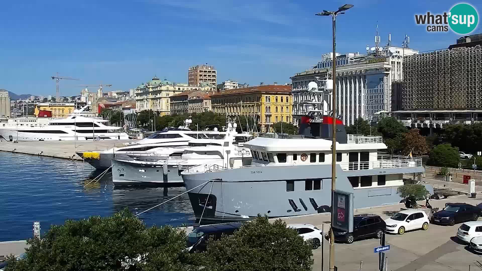 La Riva et Marina à Rijeka – Live Webcam Croatie
