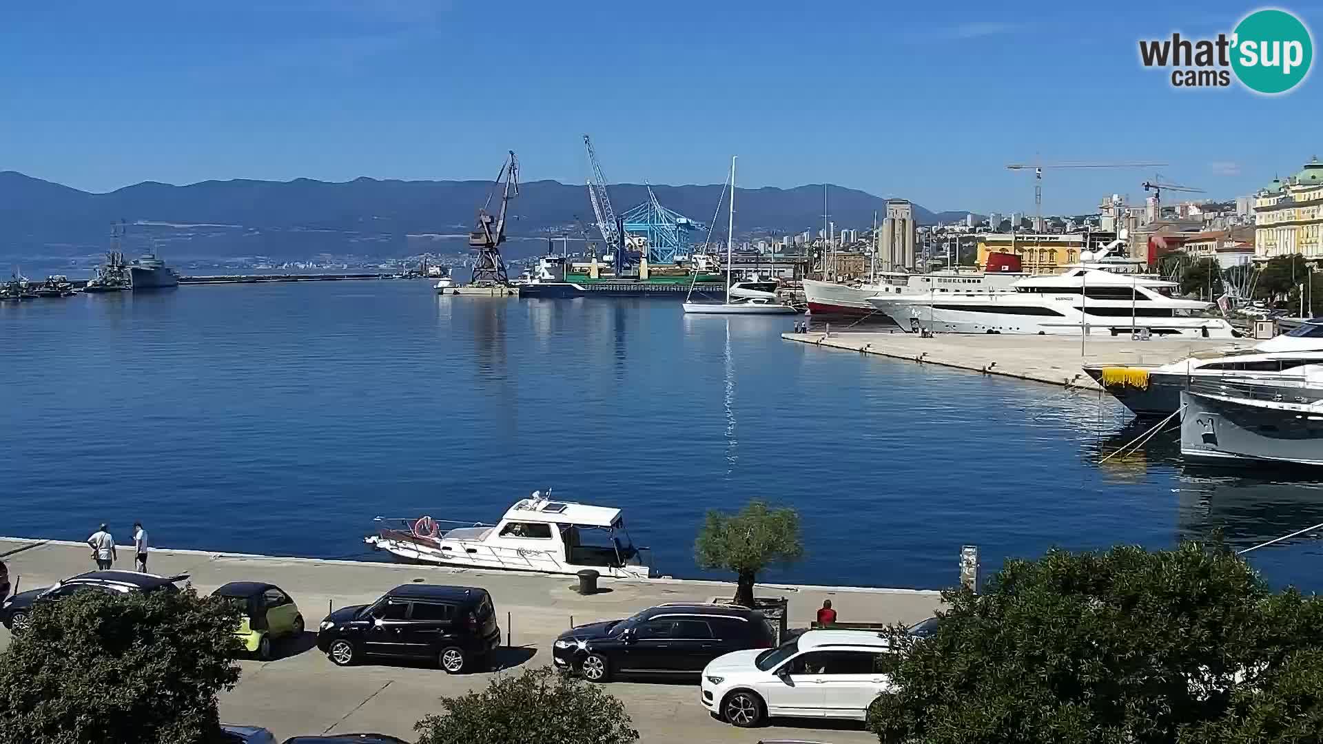 La Riva et Marina à Rijeka – Live Webcam Croatie