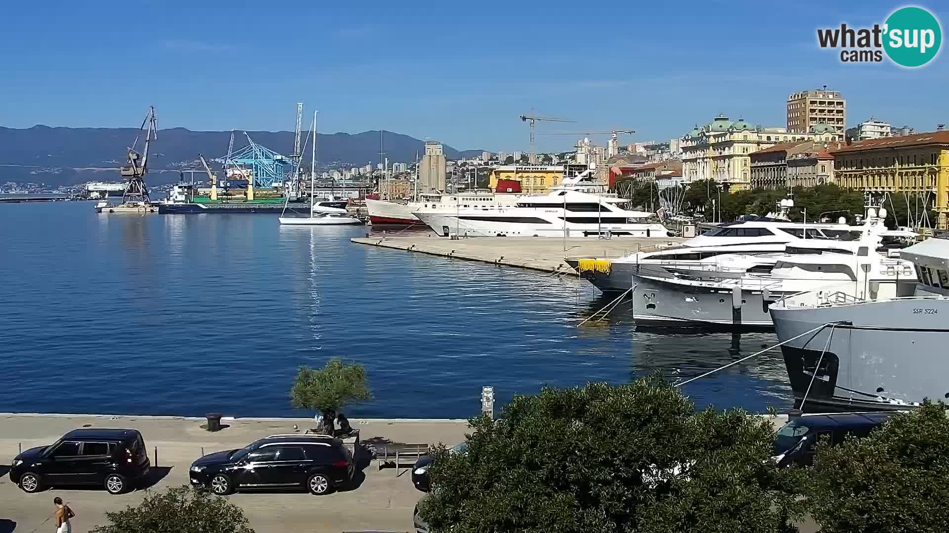 Die Riva und Marina in Rijeka – Live Webcam Kroatien