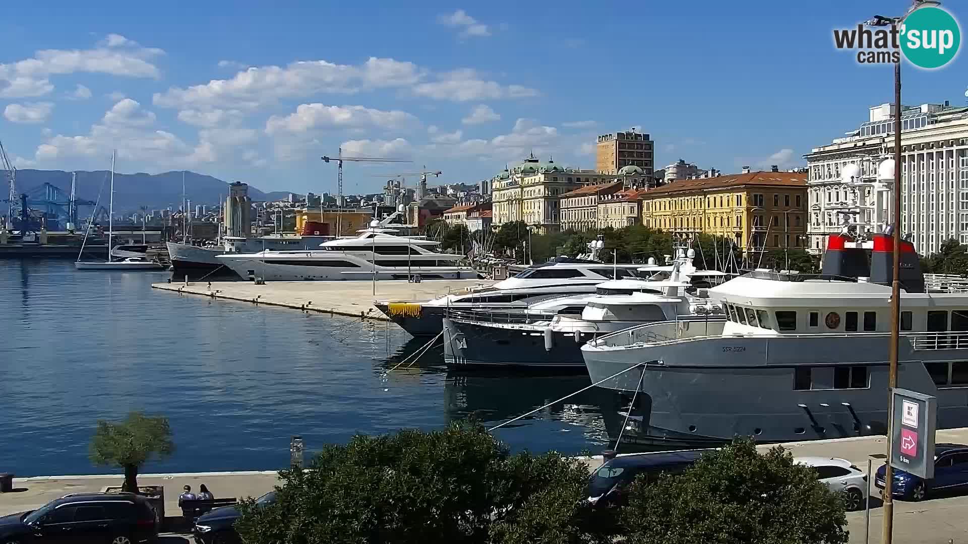 Die Riva und Marina in Rijeka – Live Webcam Kroatien