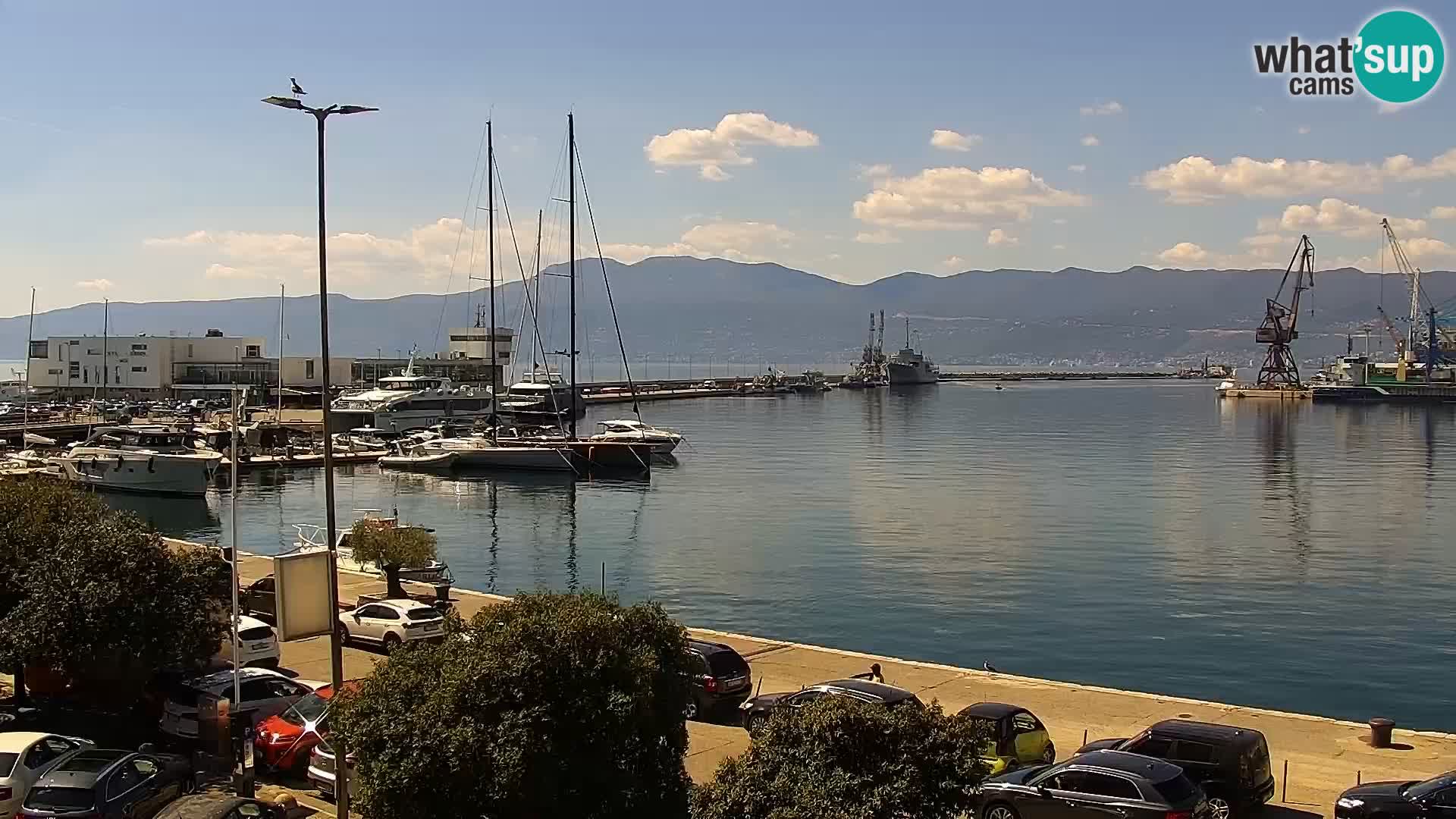 The Riva and Marina in Rijeka  – Live Webcam Croatia