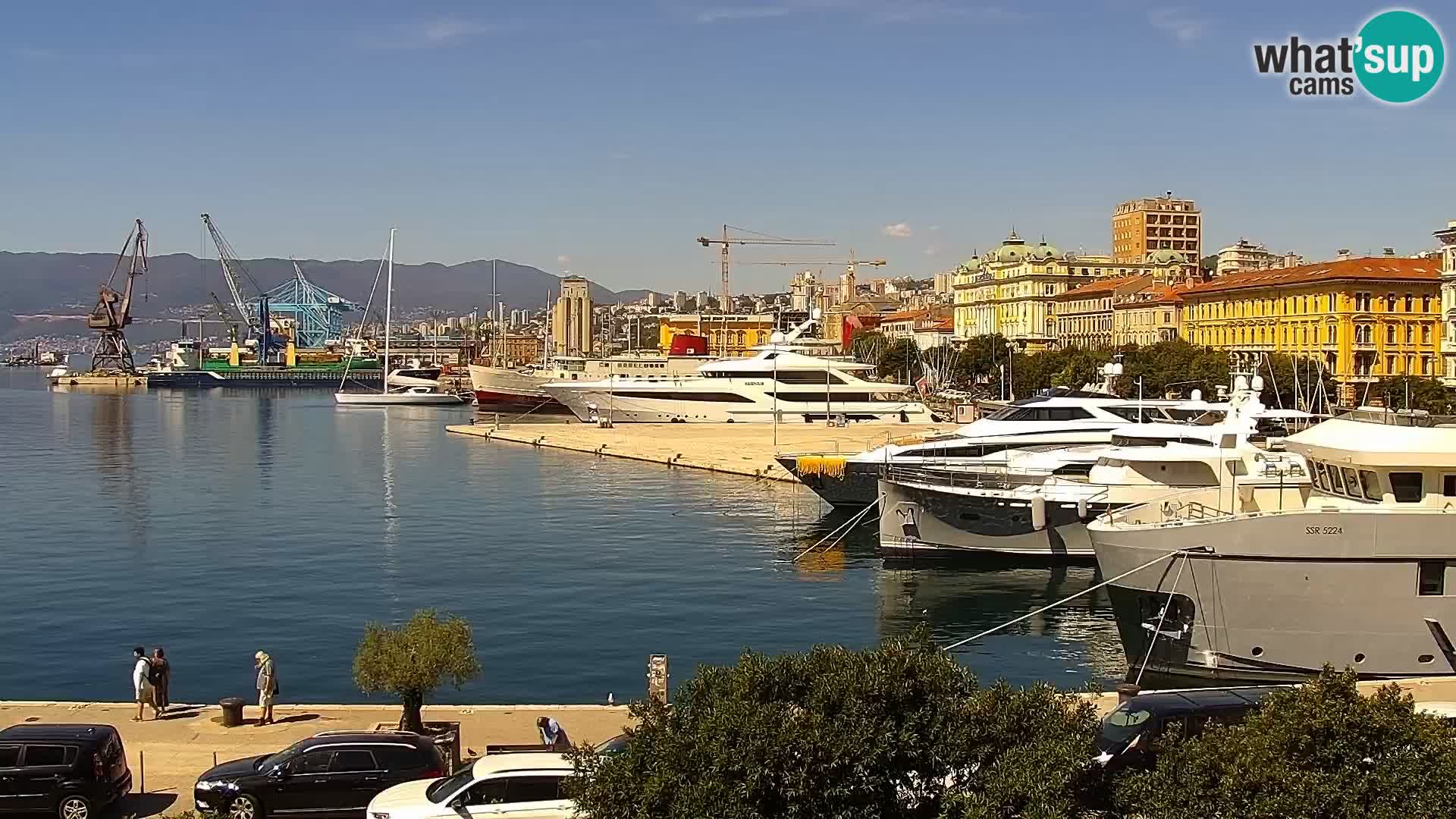 La Riva et Marina à Rijeka – Live Webcam Croatie