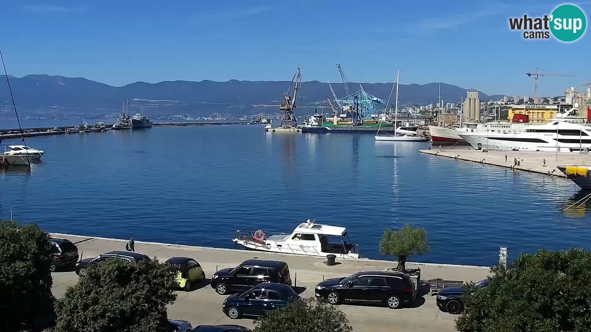Die Riva und Marina in Rijeka – Live Webcam Kroatien