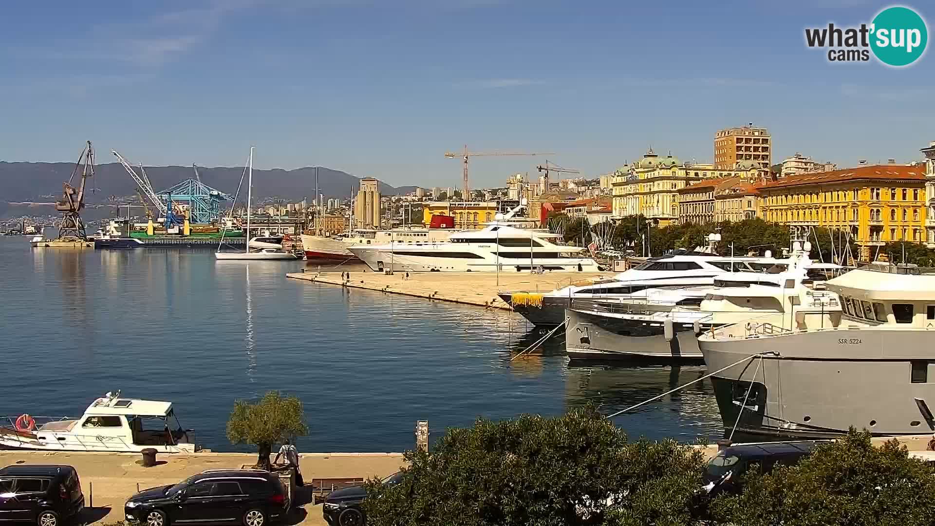 Die Riva und Marina in Rijeka – Live Webcam Kroatien
