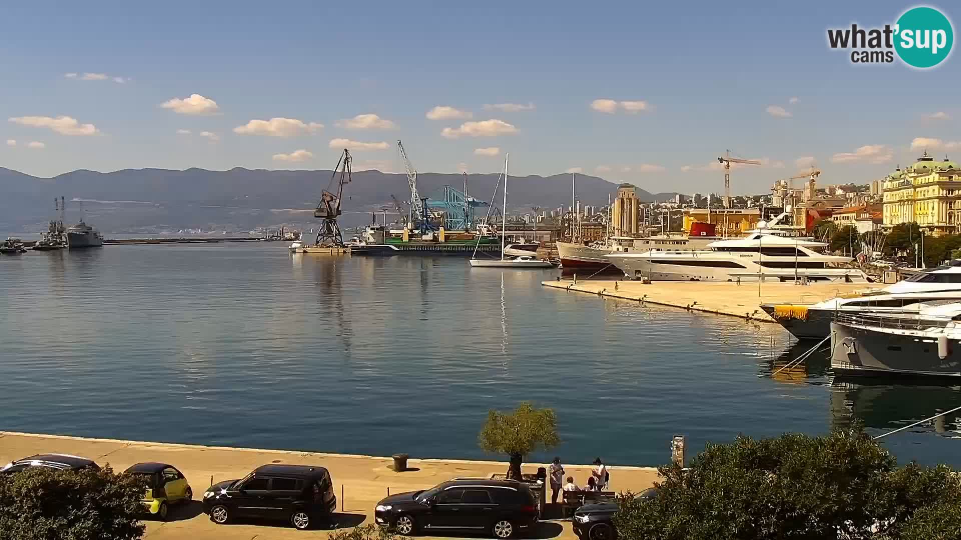 La Riva et Marina à Rijeka – Live Webcam Croatie