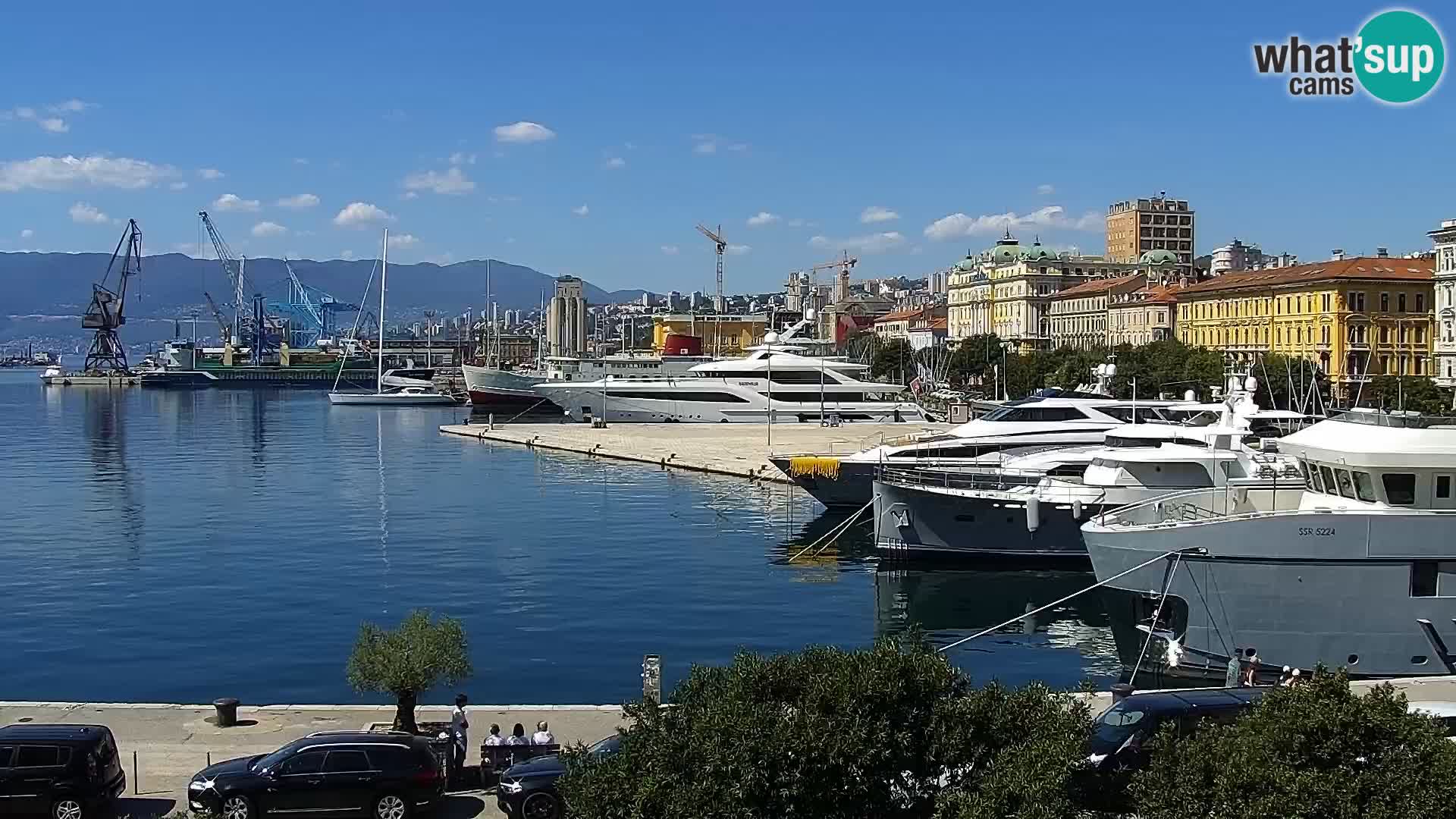 La Riva y Marina en Rijeka – Webcam en vivo Croacia