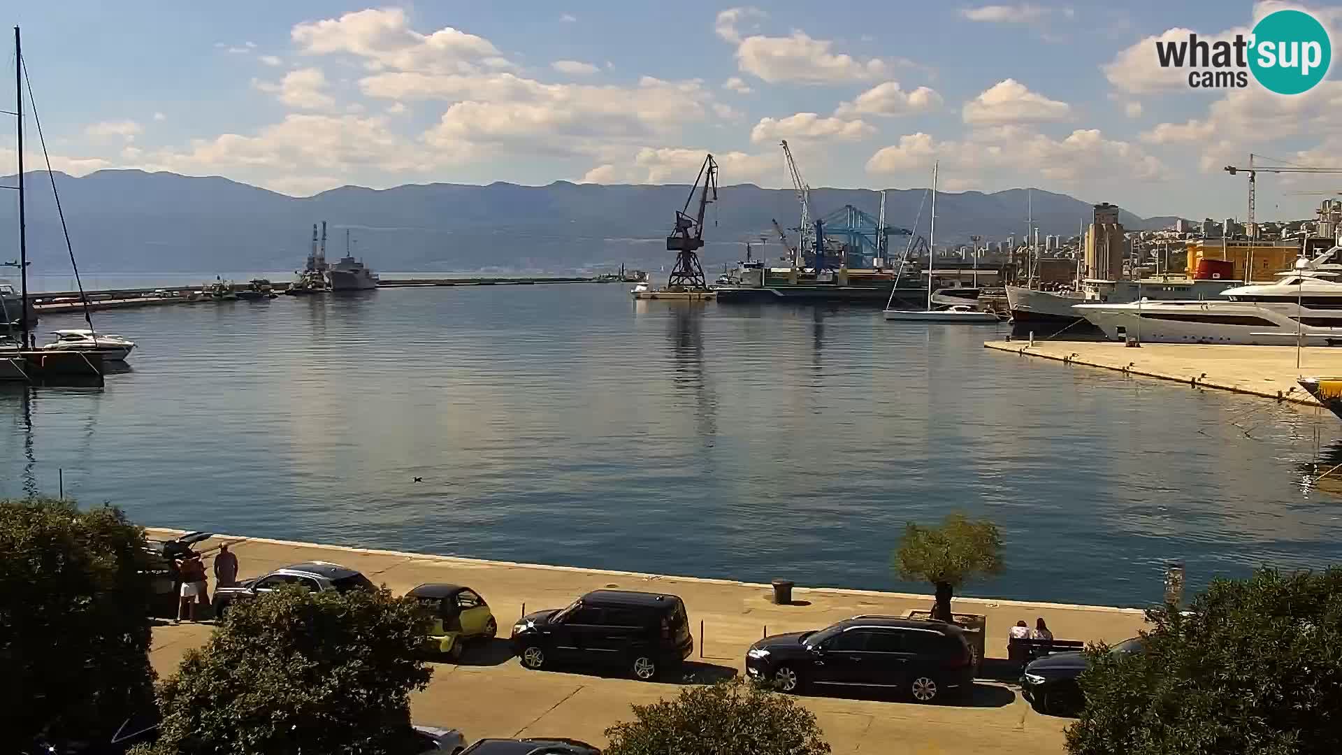 Riva in Marina v Reki – Spletna kamera v živo Hrvaška