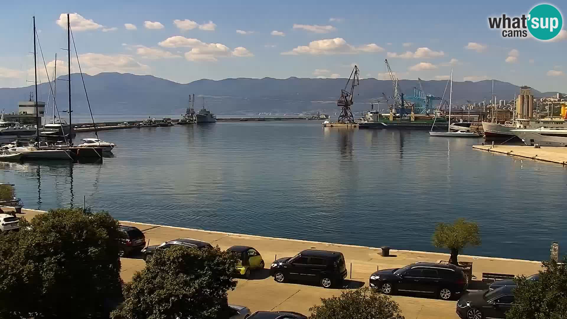 Die Riva und Marina in Rijeka – Live Webcam Kroatien