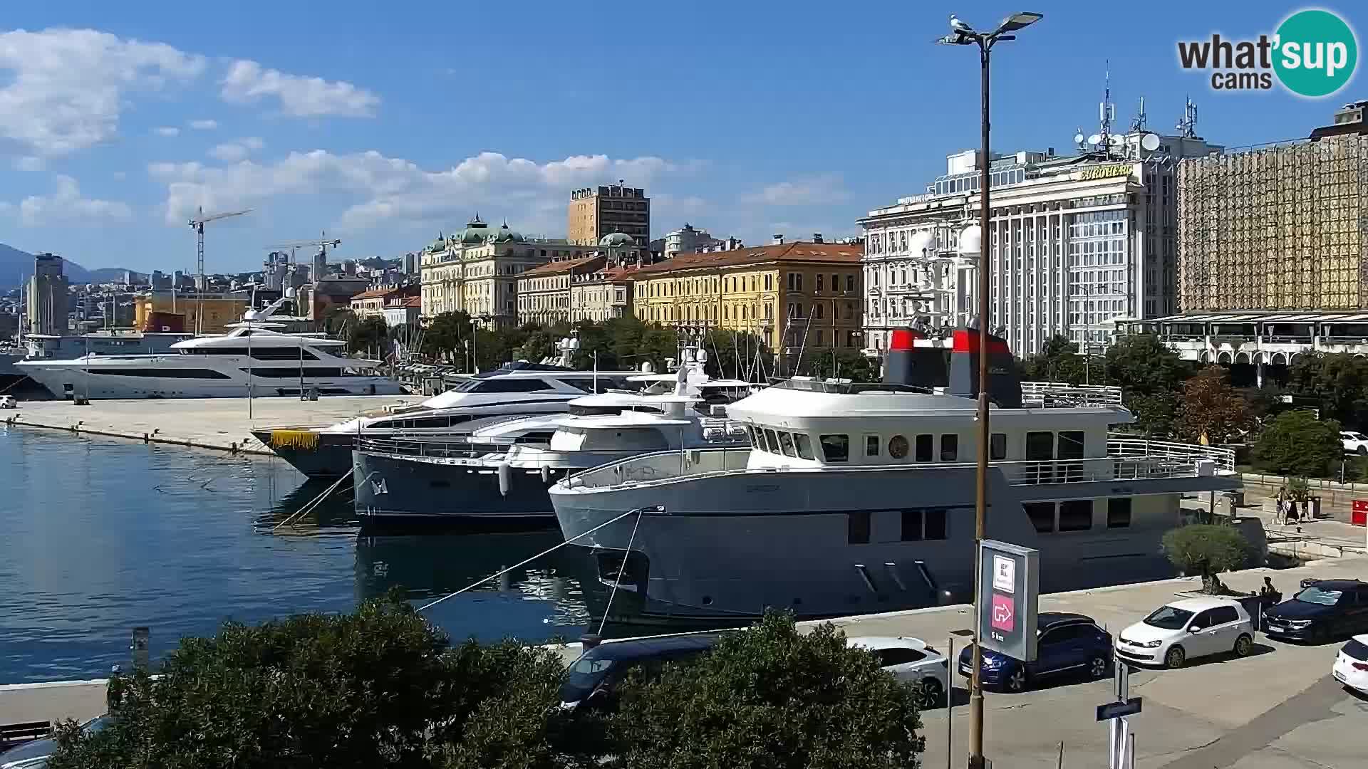 Riva in Marina v Reki – Spletna kamera v živo Hrvaška