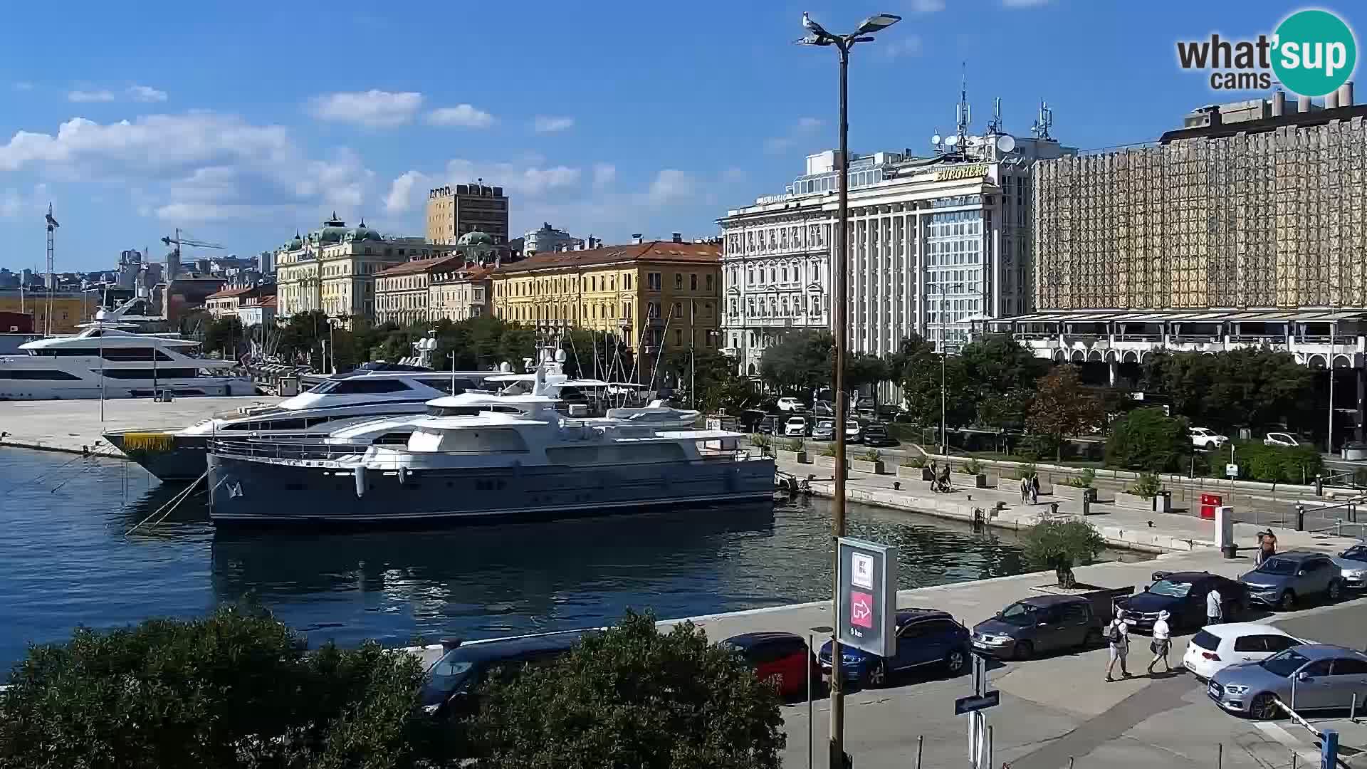 La Riva et Marina à Rijeka – Live Webcam Croatie