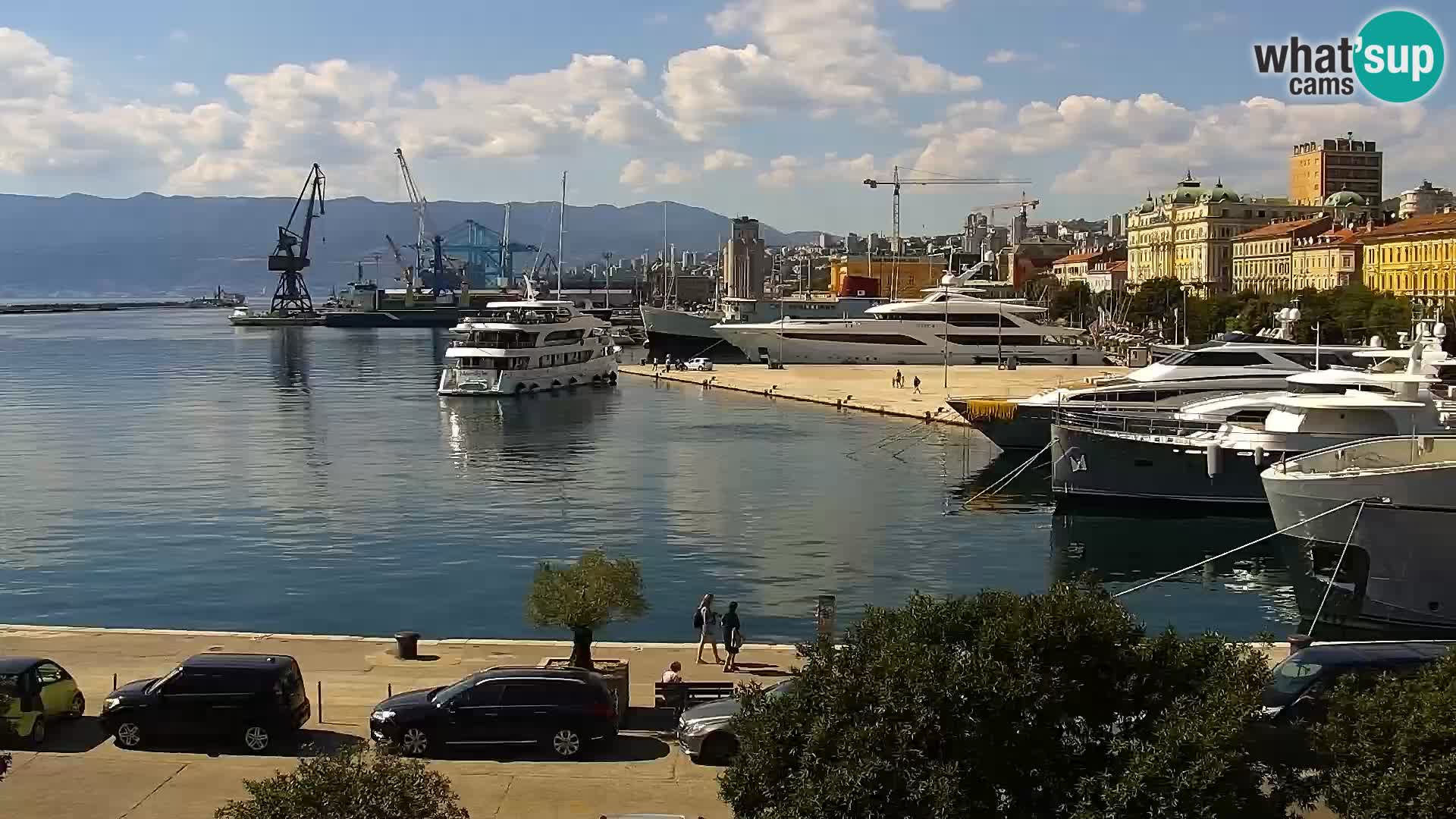 La Riva y Marina en Rijeka – Webcam en vivo Croacia