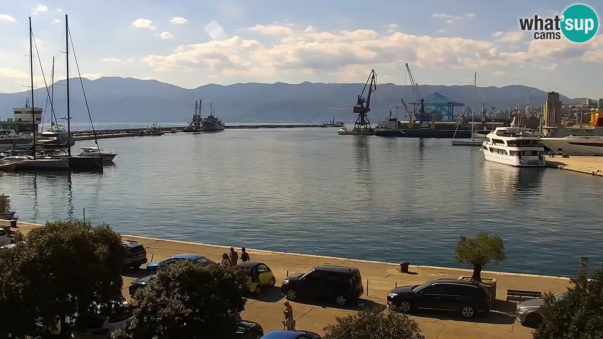 La Riva y Marina en Rijeka – Webcam en vivo Croacia