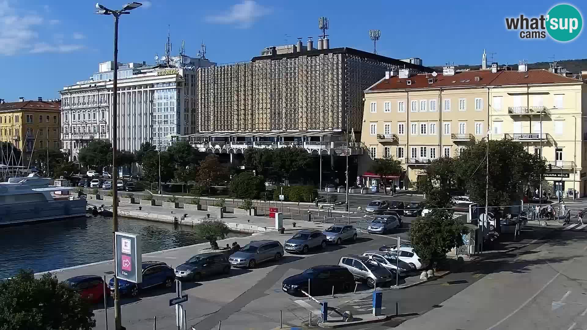 La Riva y Marina en Rijeka – Webcam en vivo Croacia
