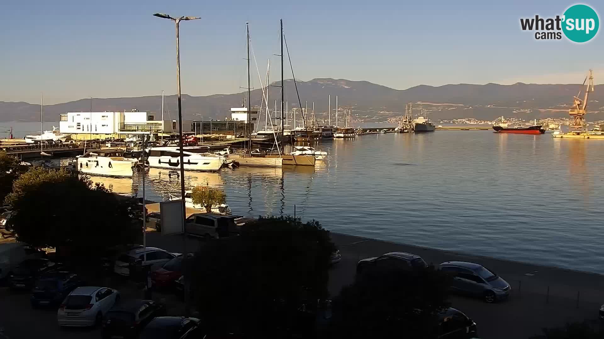 La Riva et Marina à Rijeka – Live Webcam Croatie