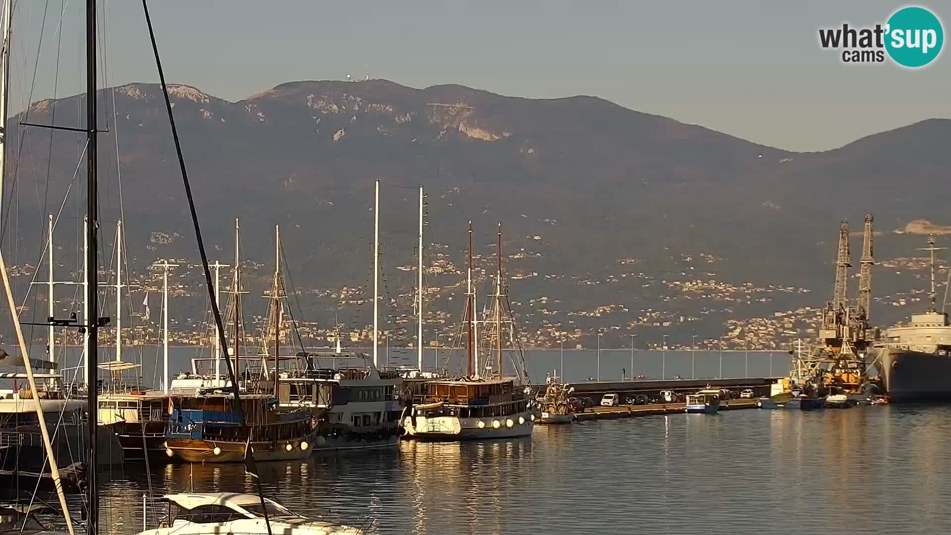 La Riva et Marina à Rijeka – Live Webcam Croatie