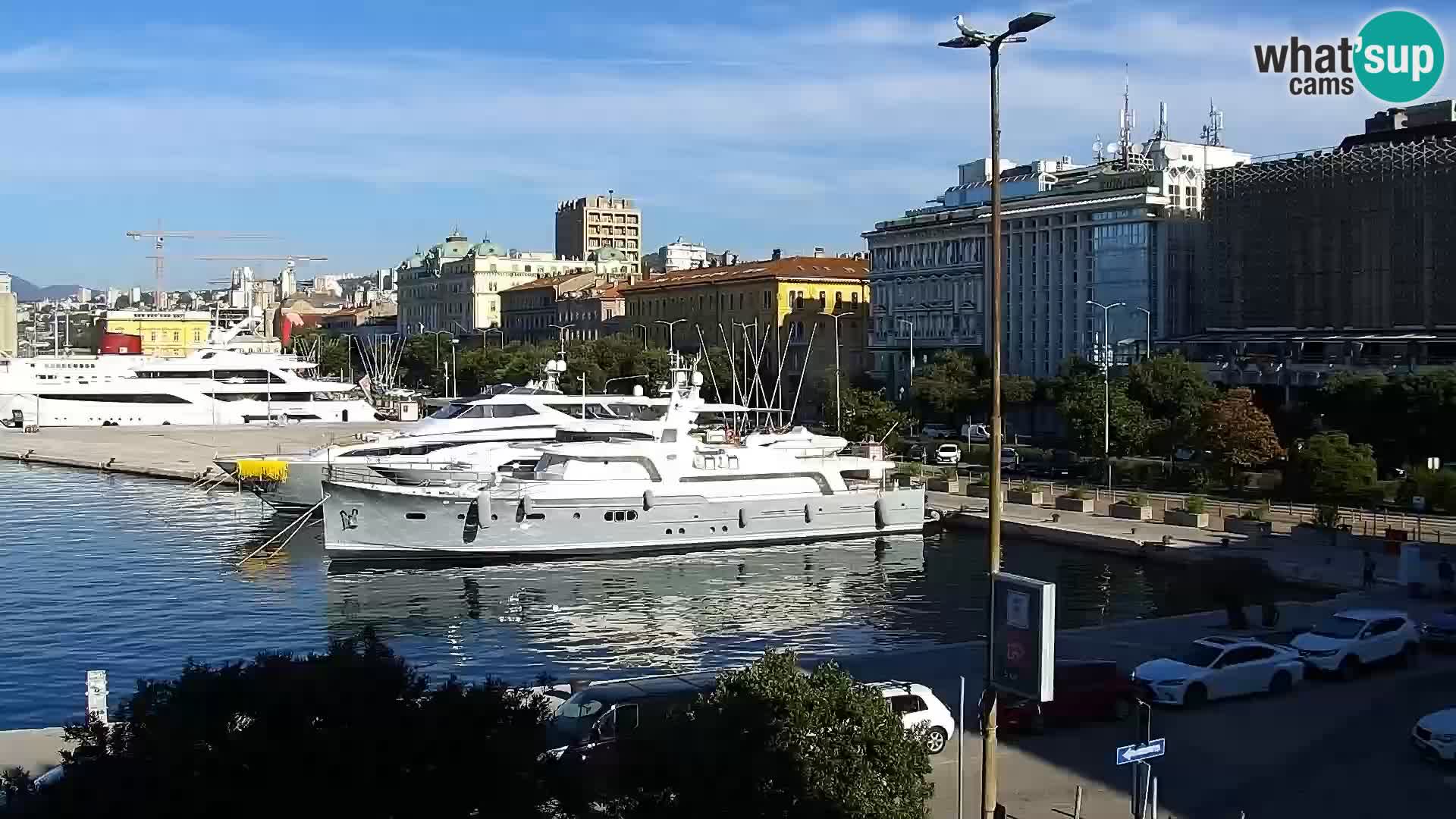 La Riva y Marina en Rijeka – Webcam en vivo Croacia
