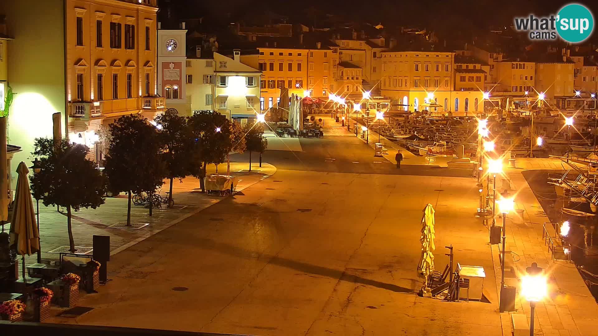 Seaside promenade and marina in Rovinj webcam – Istria – Croatia