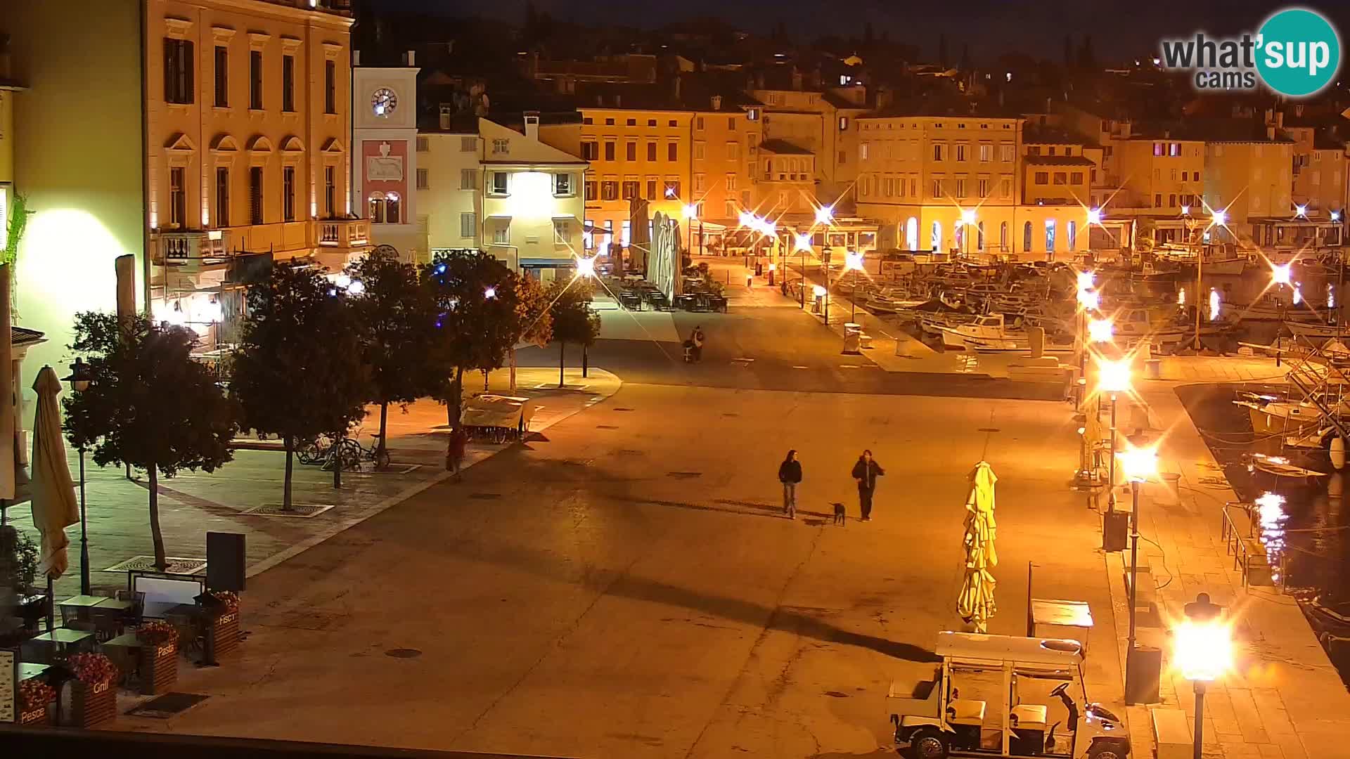 Promenade und marina in Rovinj webcam – Istrien – Kroatien