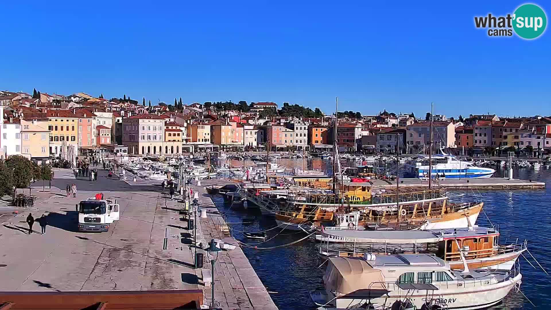 Promenade e marina en Rovinj