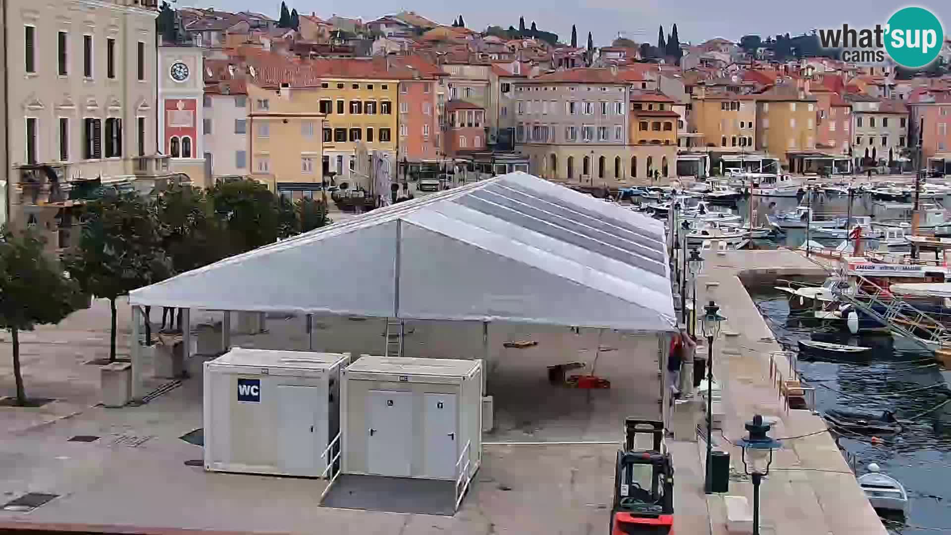 Promenade e marina en Rovinj