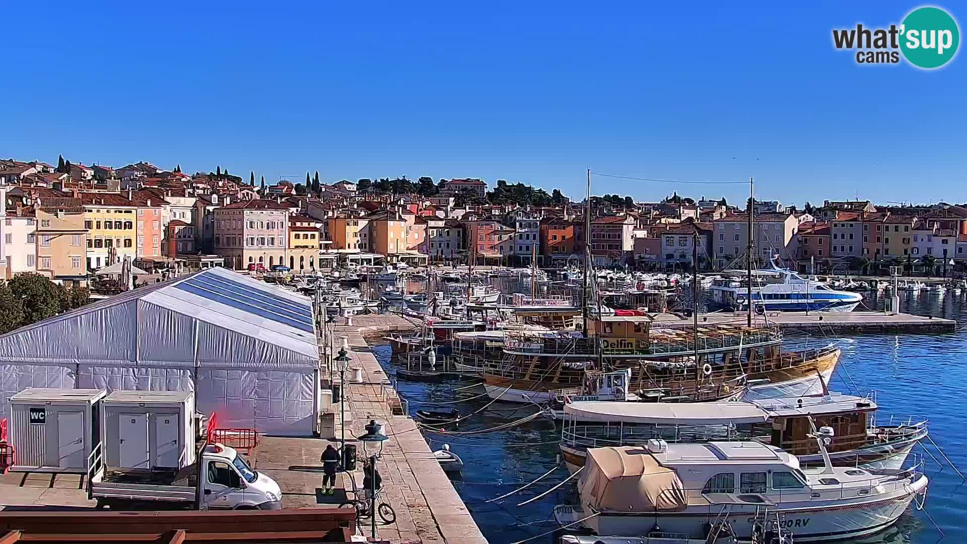 Spletna kamera Rovinj promenada in marina | Rovinj Vreme