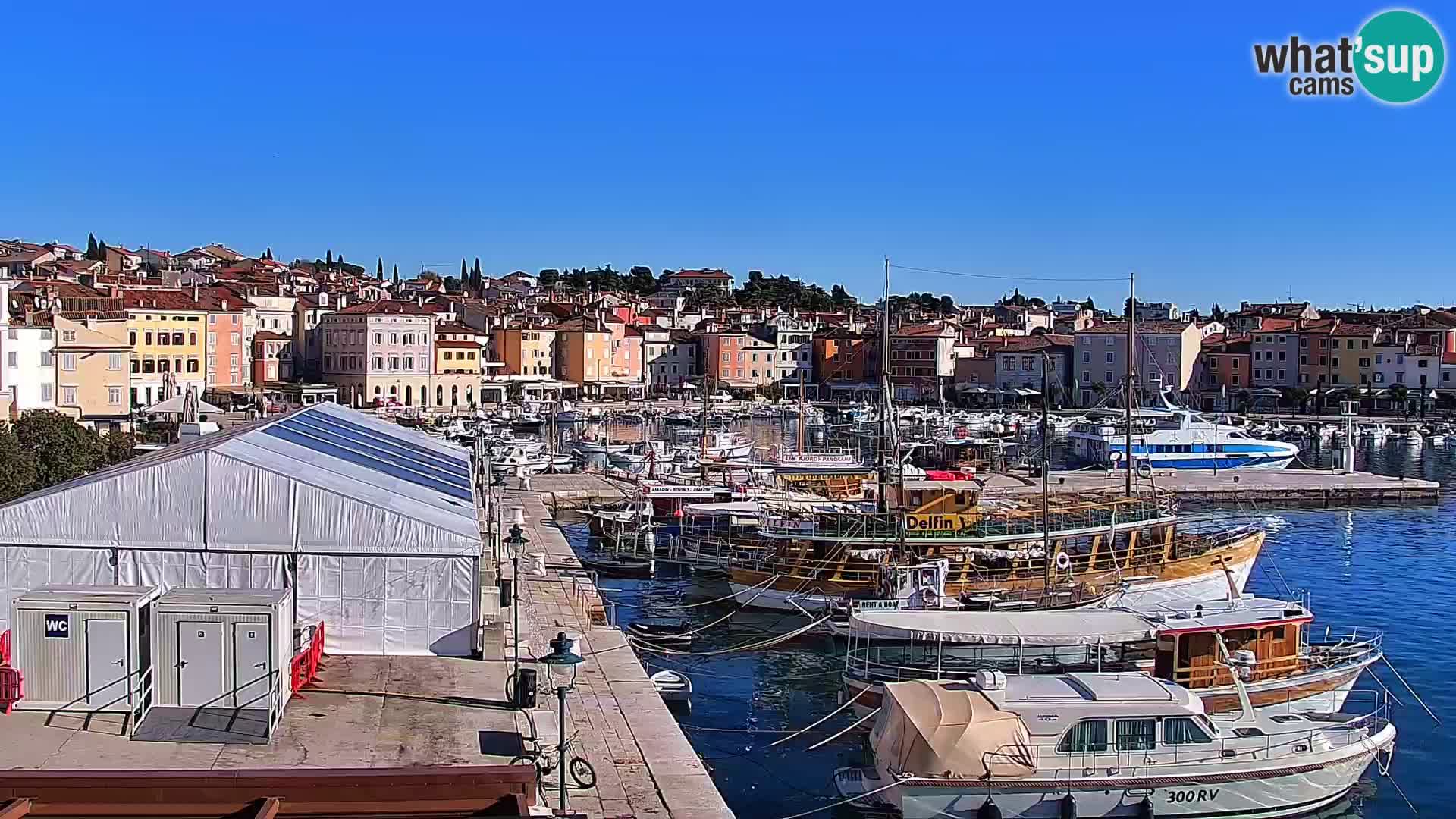 Spletna kamera Rovinj promenada in marina | Rovinj Vreme