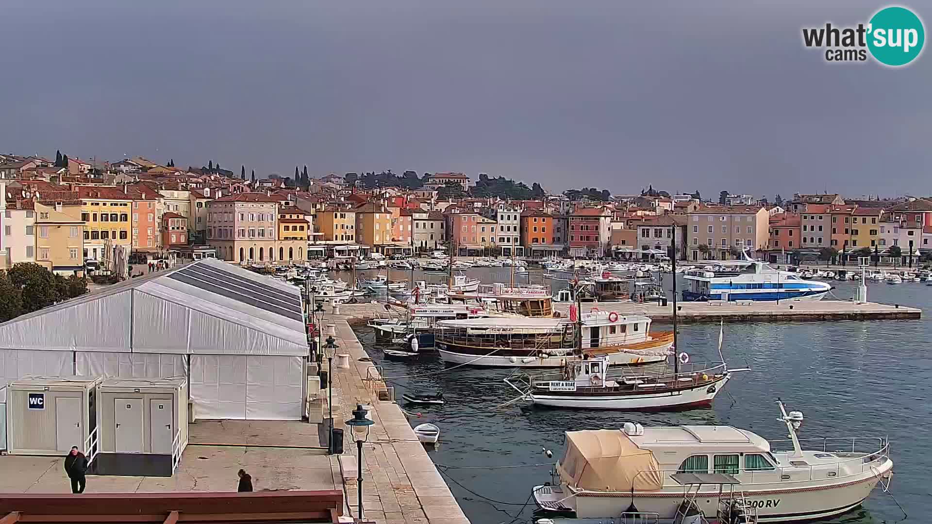 Spletna kamera Rovinj promenada in marina | Rovinj Vreme