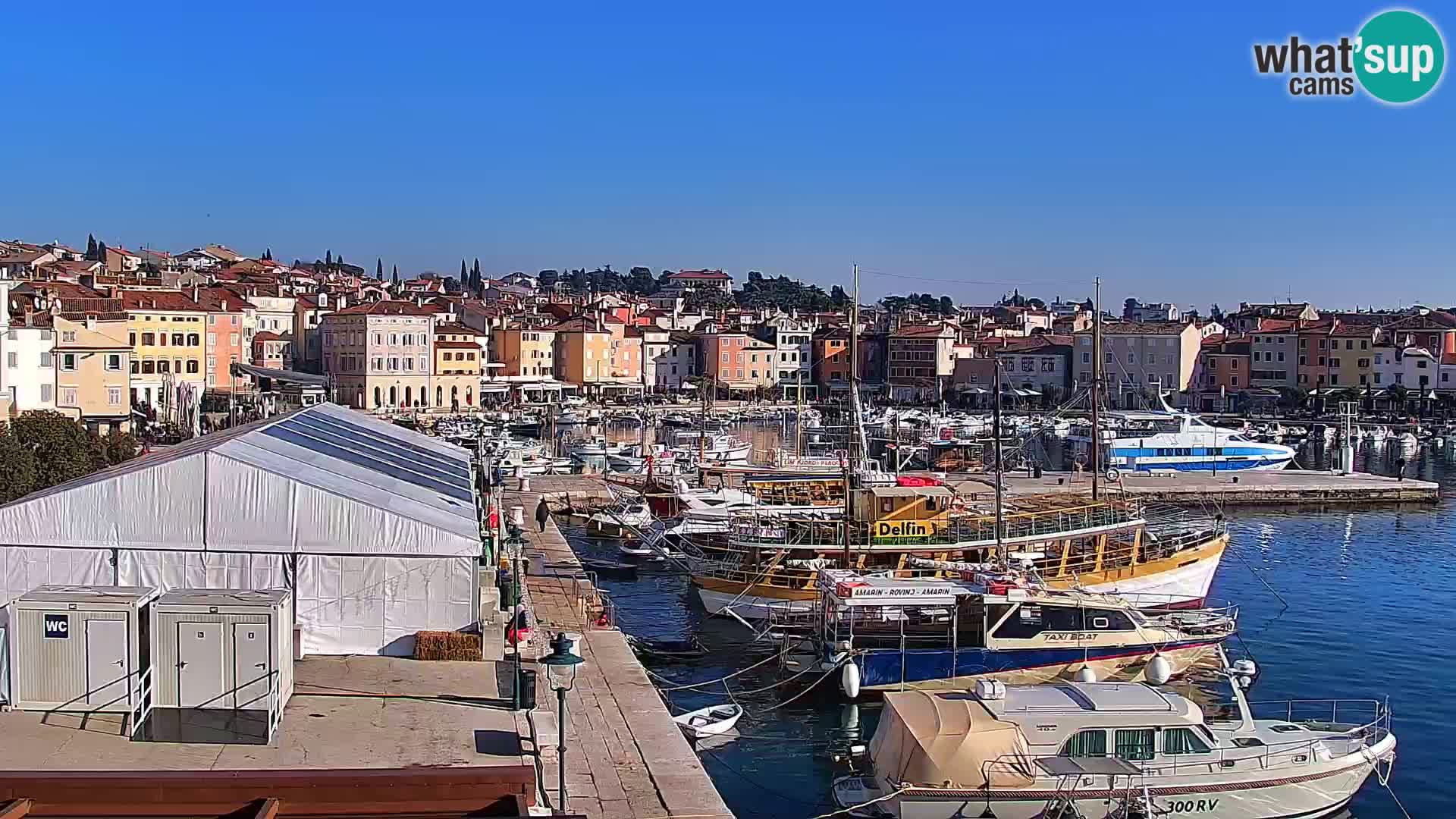 Promenade e marina en Rovinj