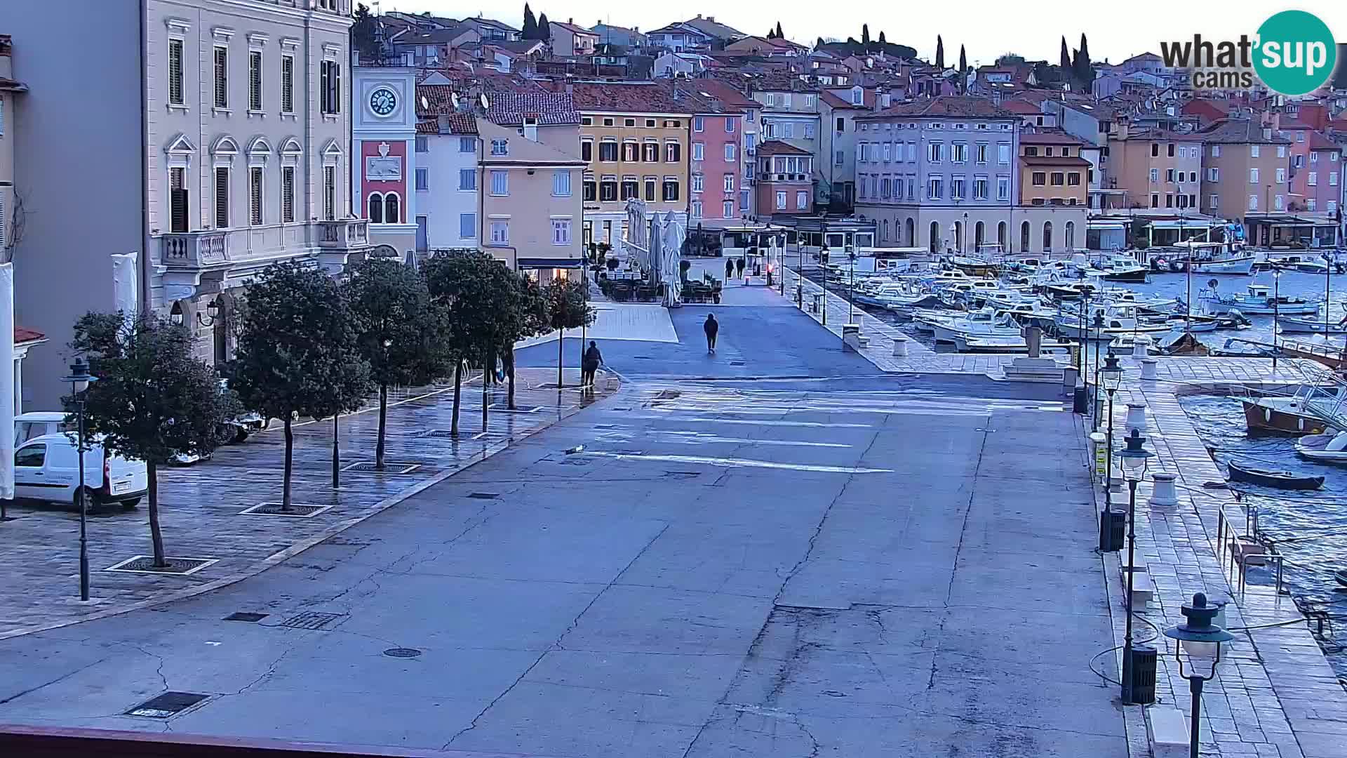 Promenade e marina en Rovinj