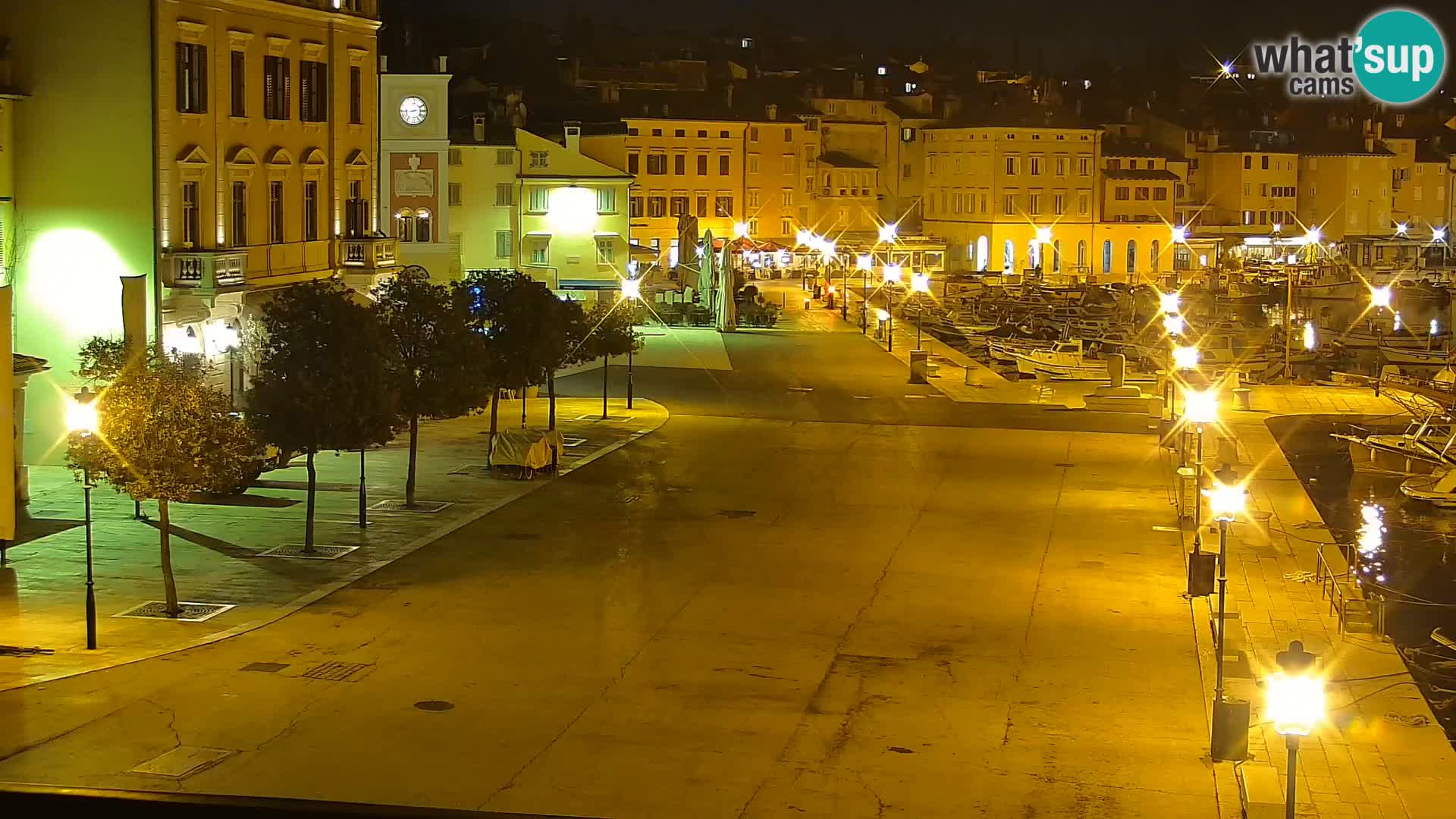 Promenade und marina in Rovinj webcam – Istrien – Kroatien