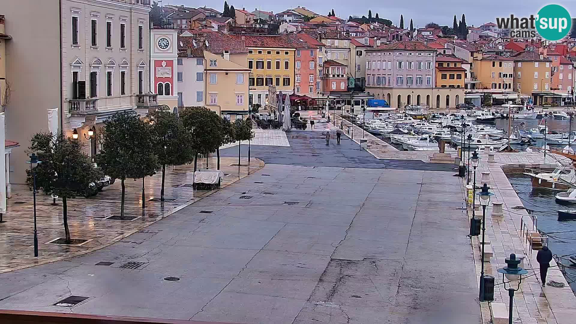 Promenade e marina en Rovinj