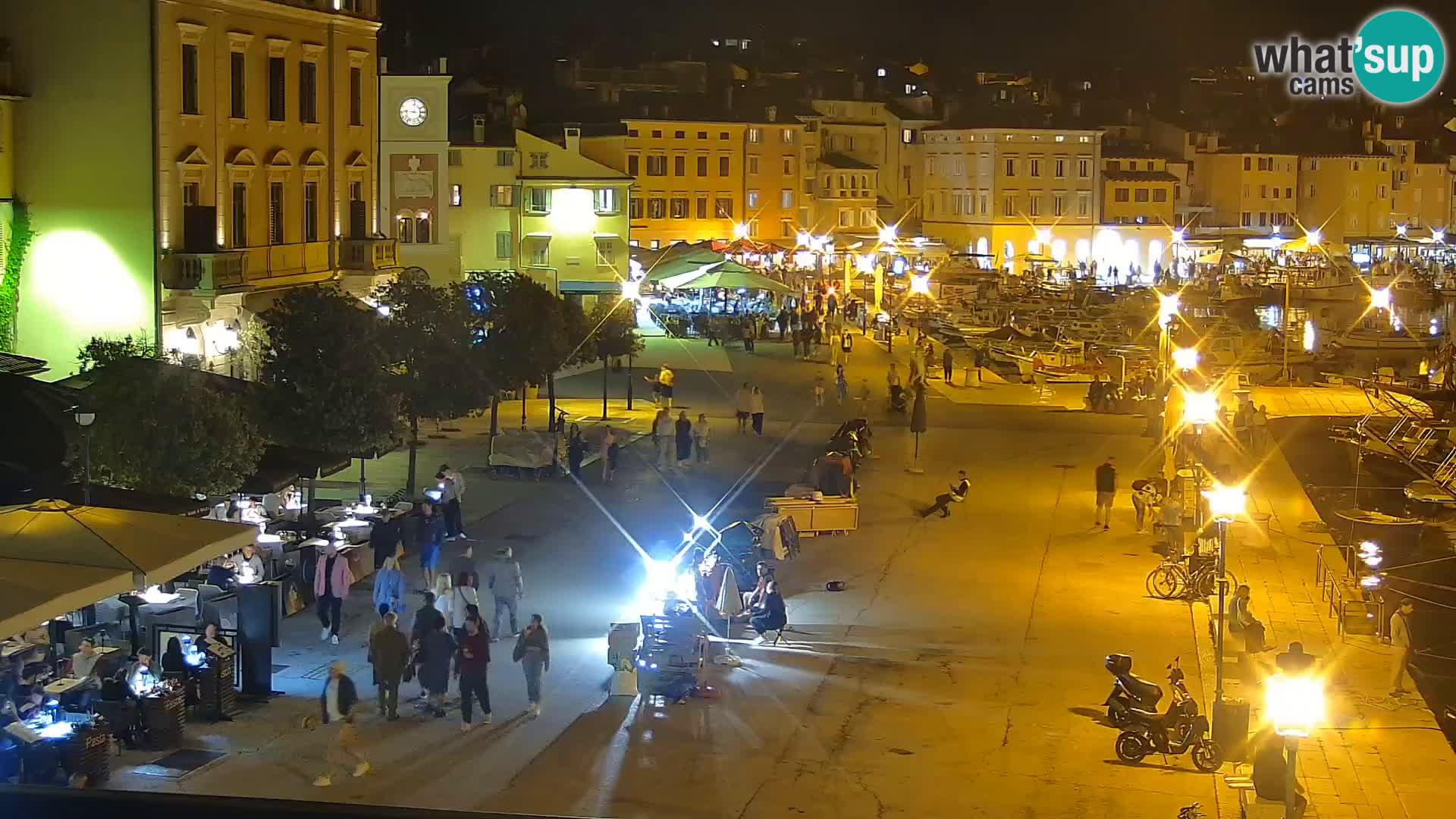 Promenade und marina in Rovinj webcam – Istrien – Kroatien