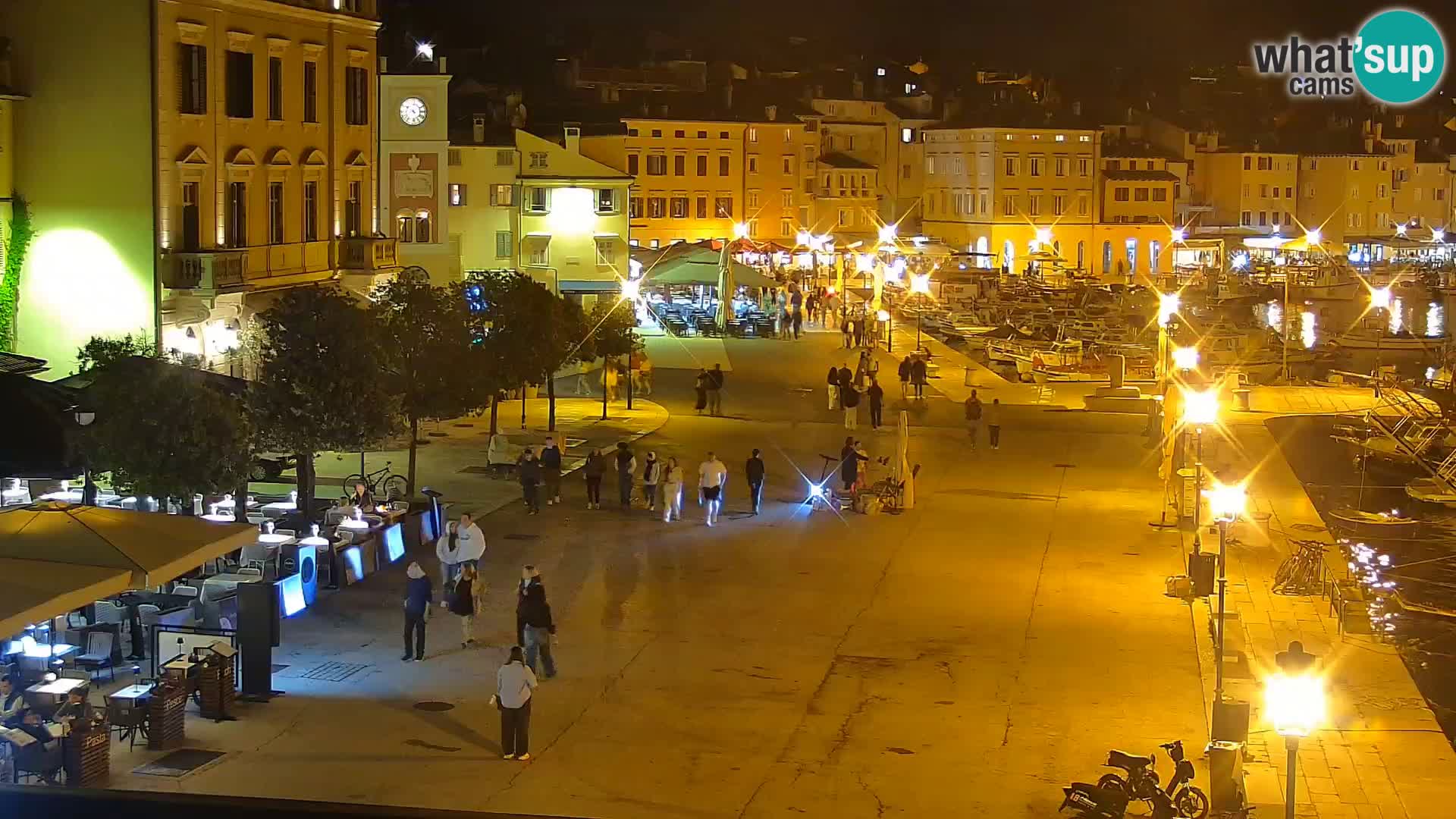 Promenade und marina in Rovinj webcam – Istrien – Kroatien