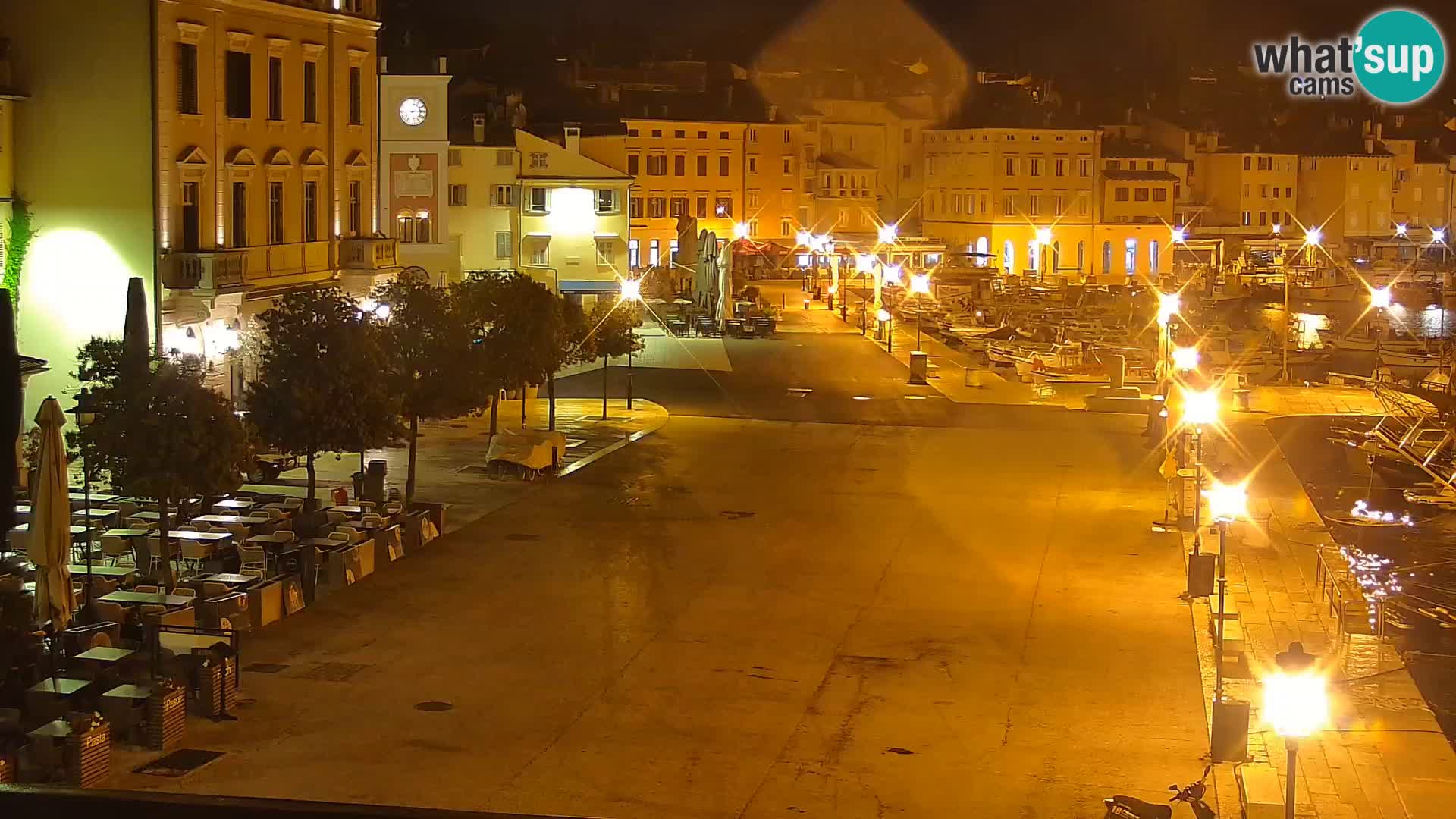 Promenade und marina in Rovinj webcam – Istrien – Kroatien