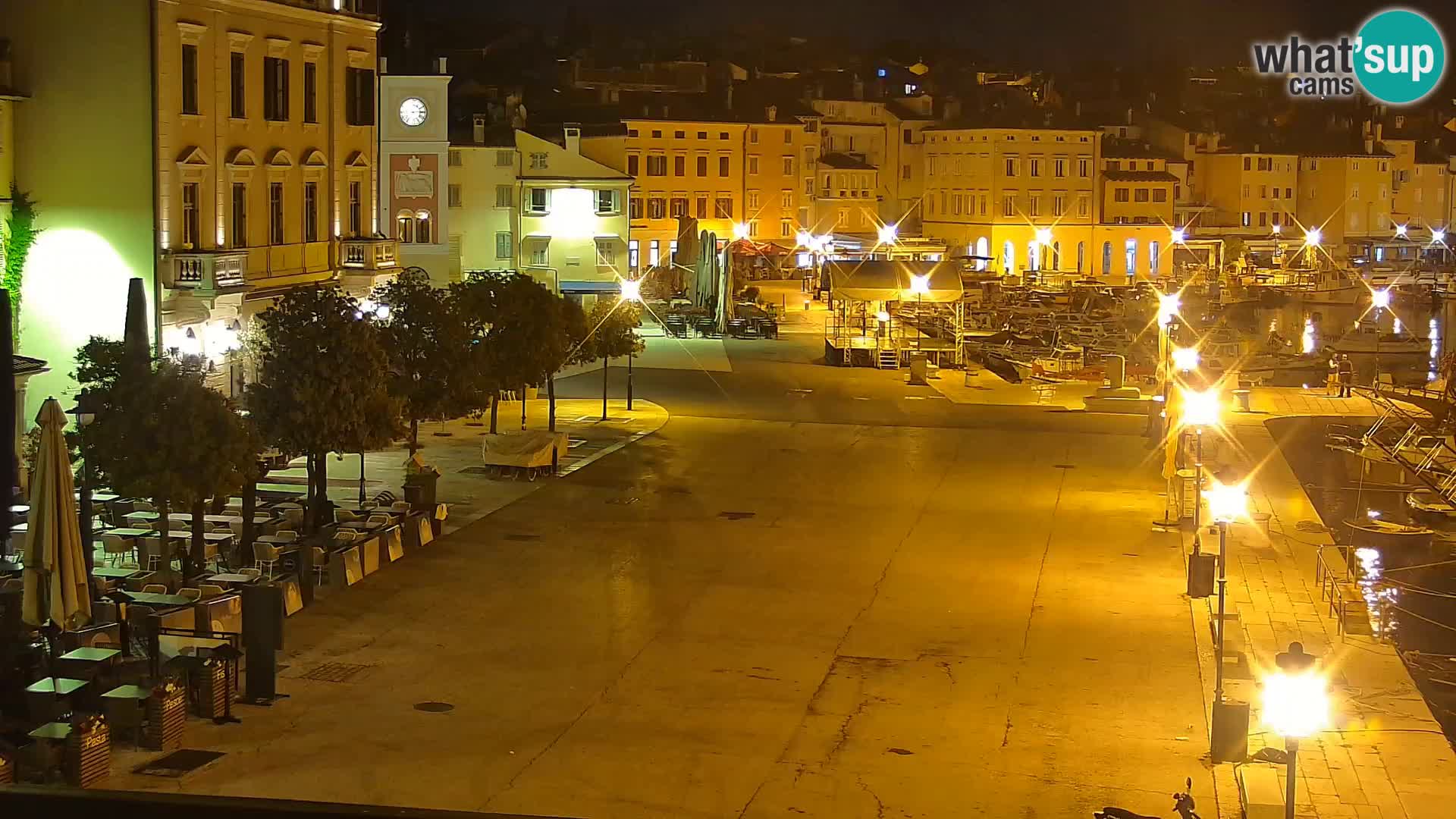 Promenade und marina in Rovinj webcam – Istrien – Kroatien