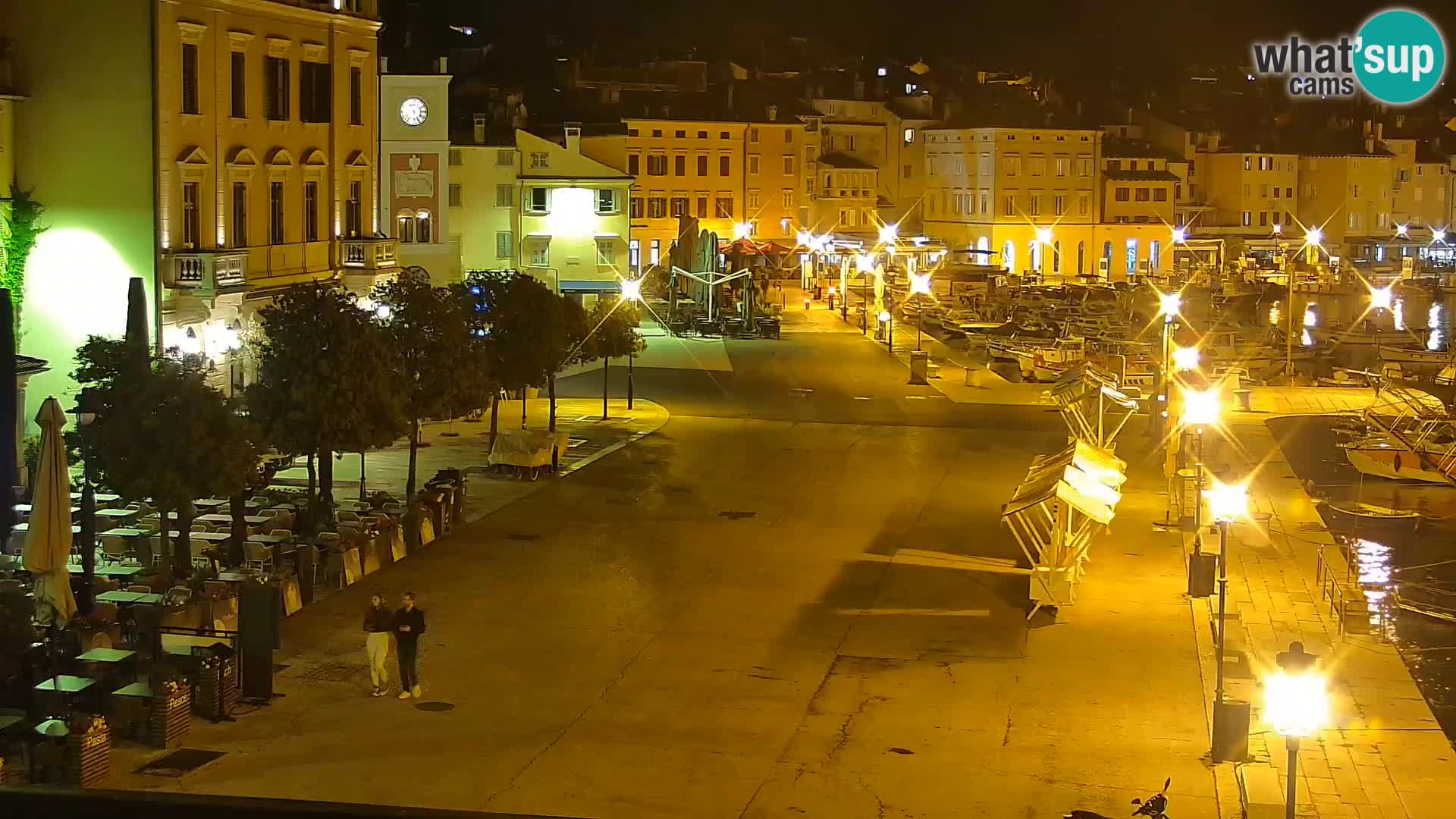Seaside promenade and marina in Rovinj webcam – Istria – Croatia