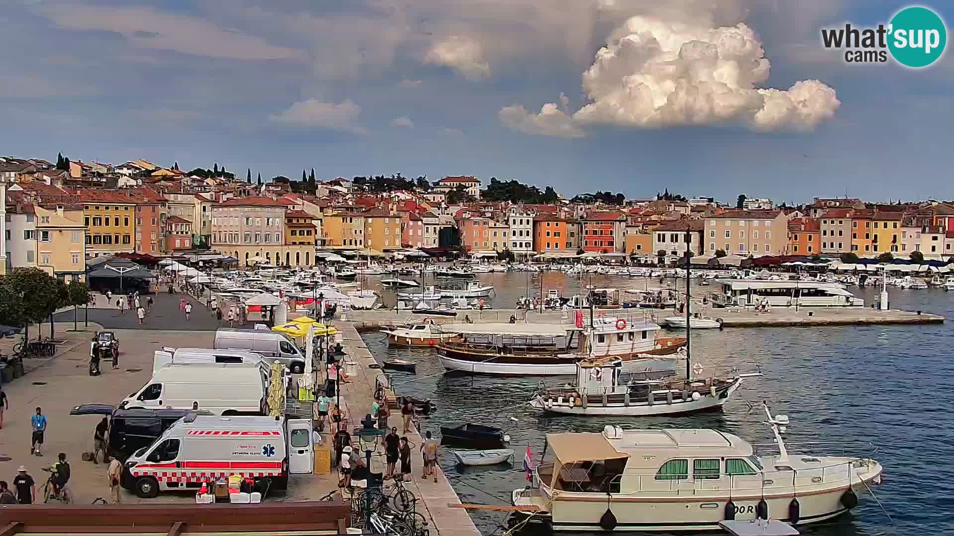 Promenade e marina en Rovinj