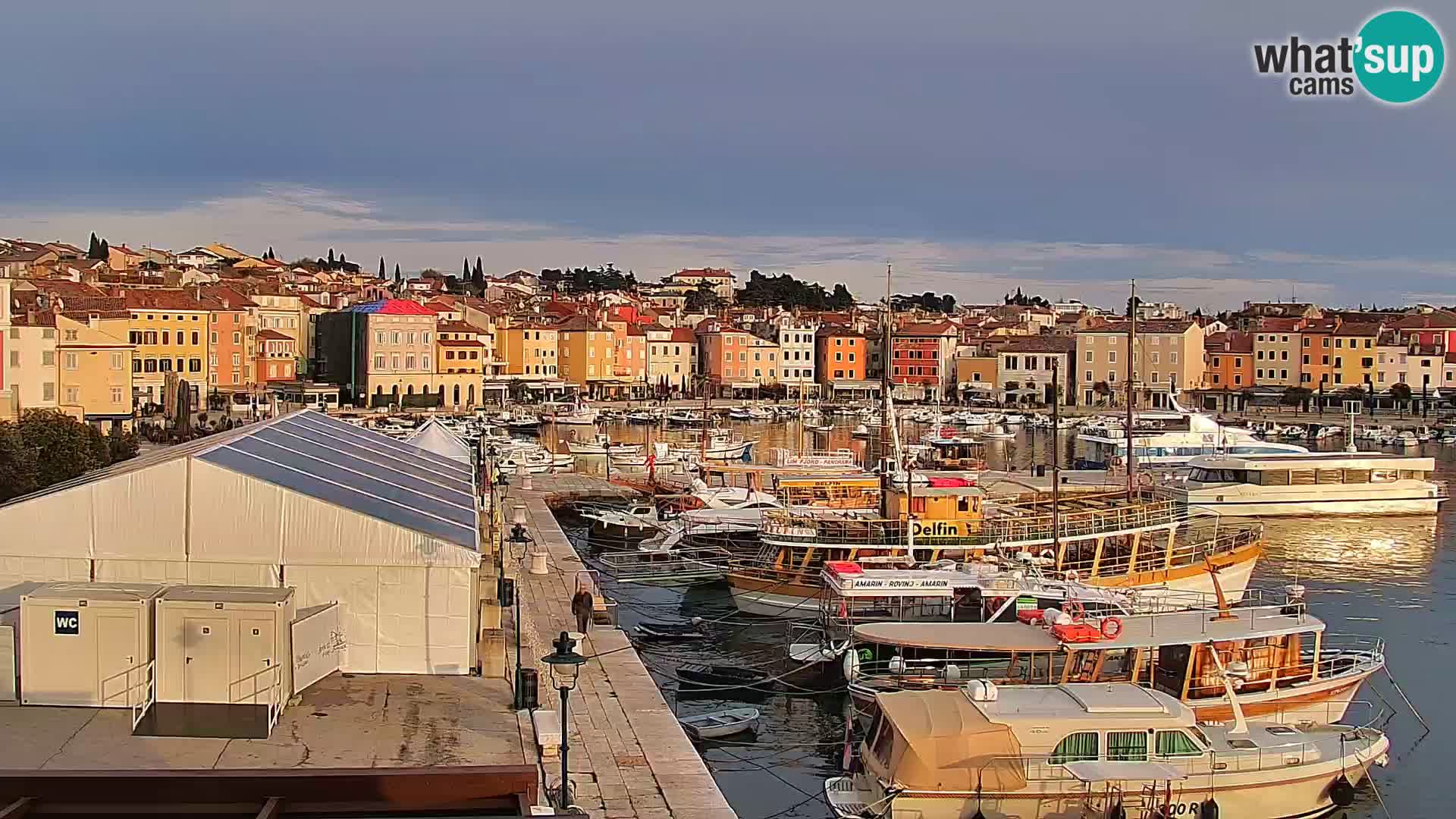 Promenade e marina a Rovinj