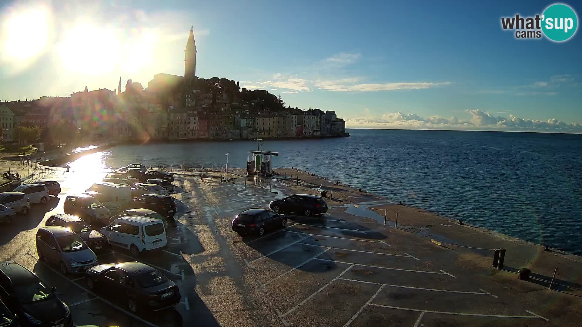 Spletna kamera Rovinj panorama mesta | Istra