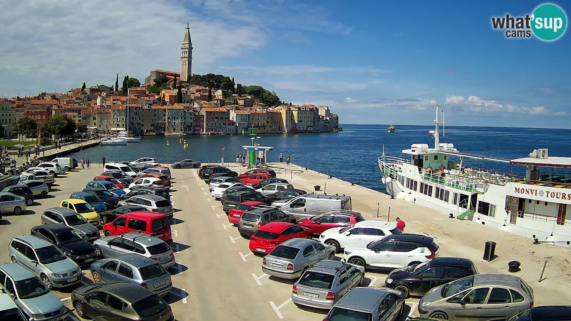 Spletna kamera Rovinj panorama mesta | Istra