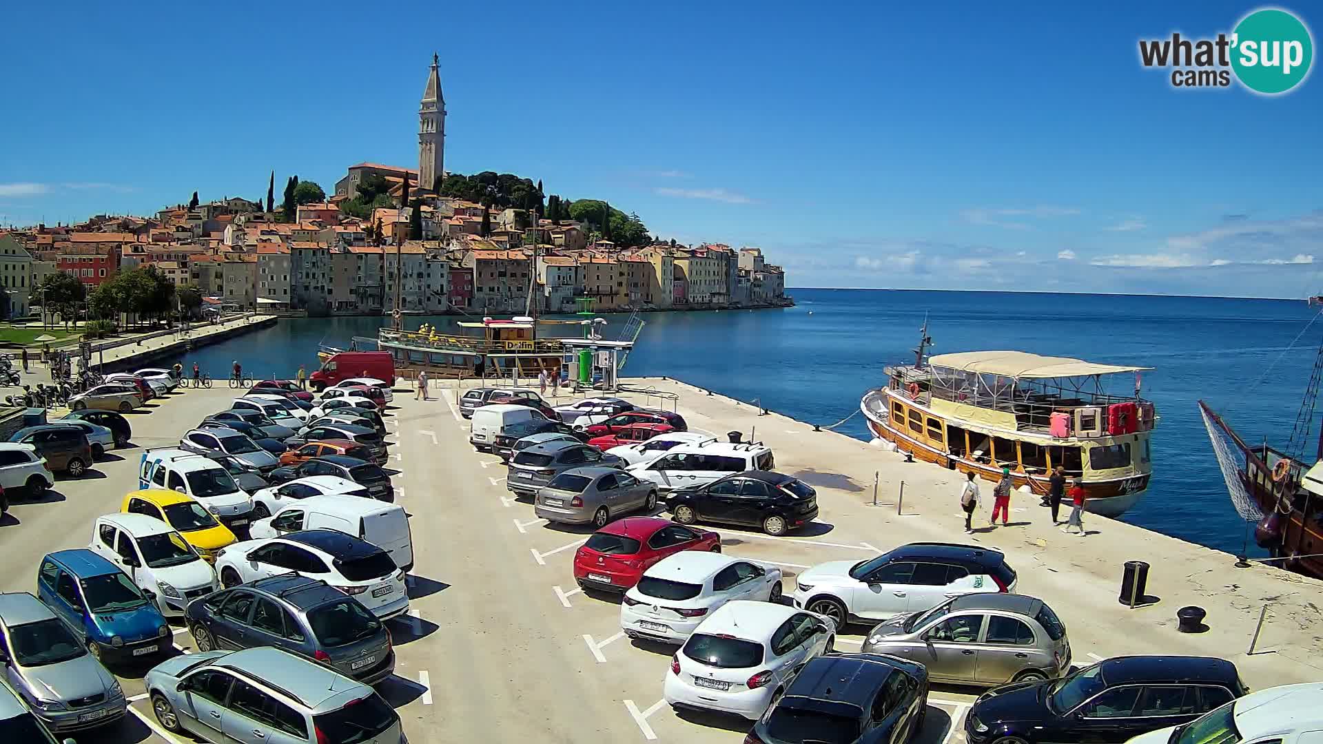 Spletna kamera Rovinj panorama mesta | Istra