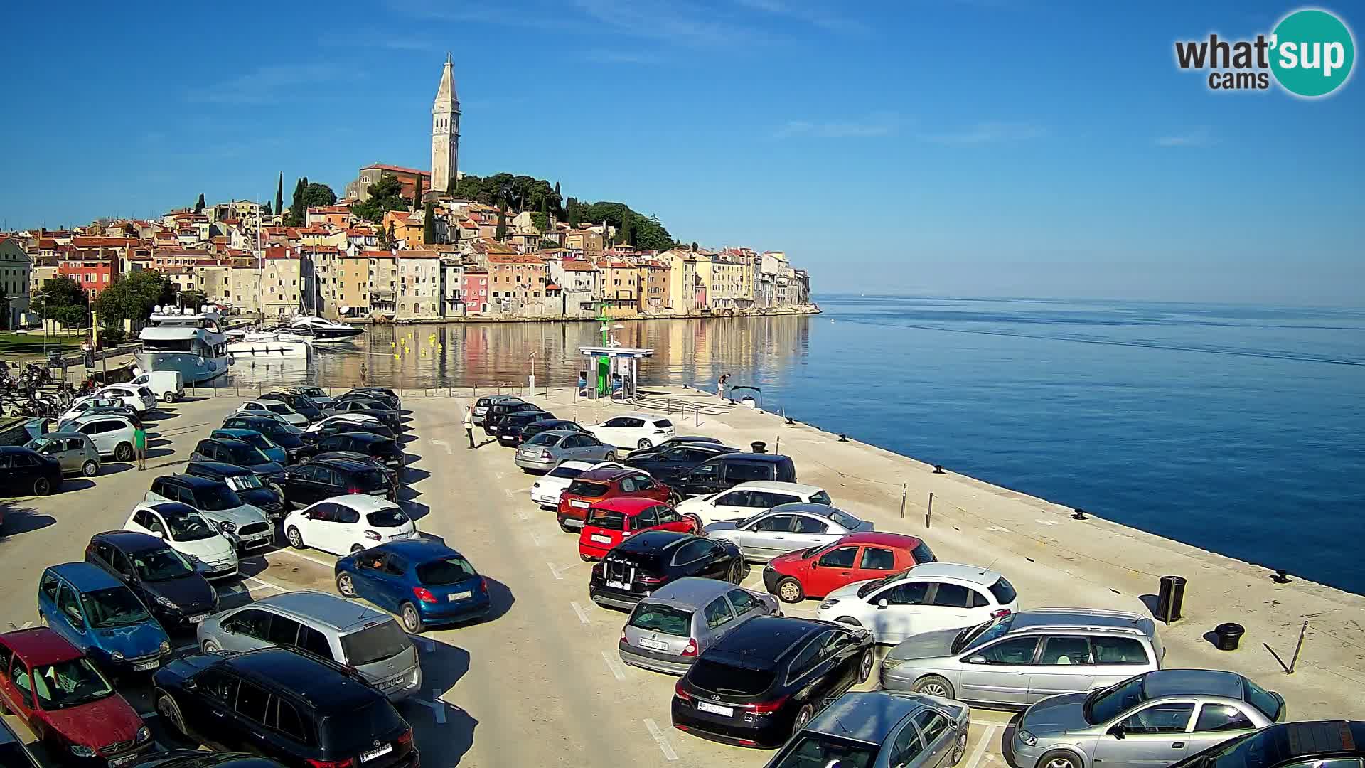 Spletna kamera Rovinj panorama mesta | Istra