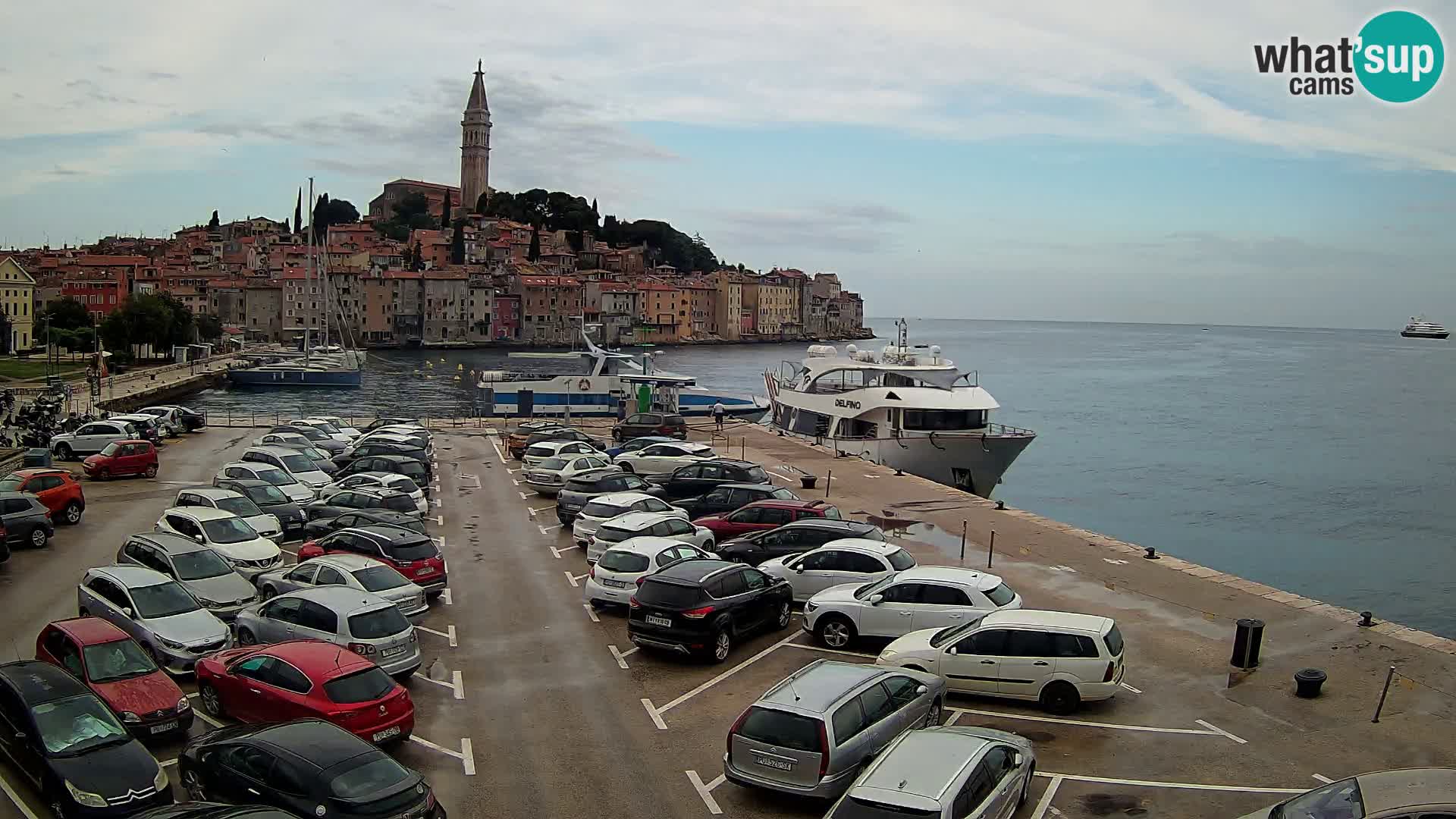 Spletna kamera Rovinj panorama mesta | Istra